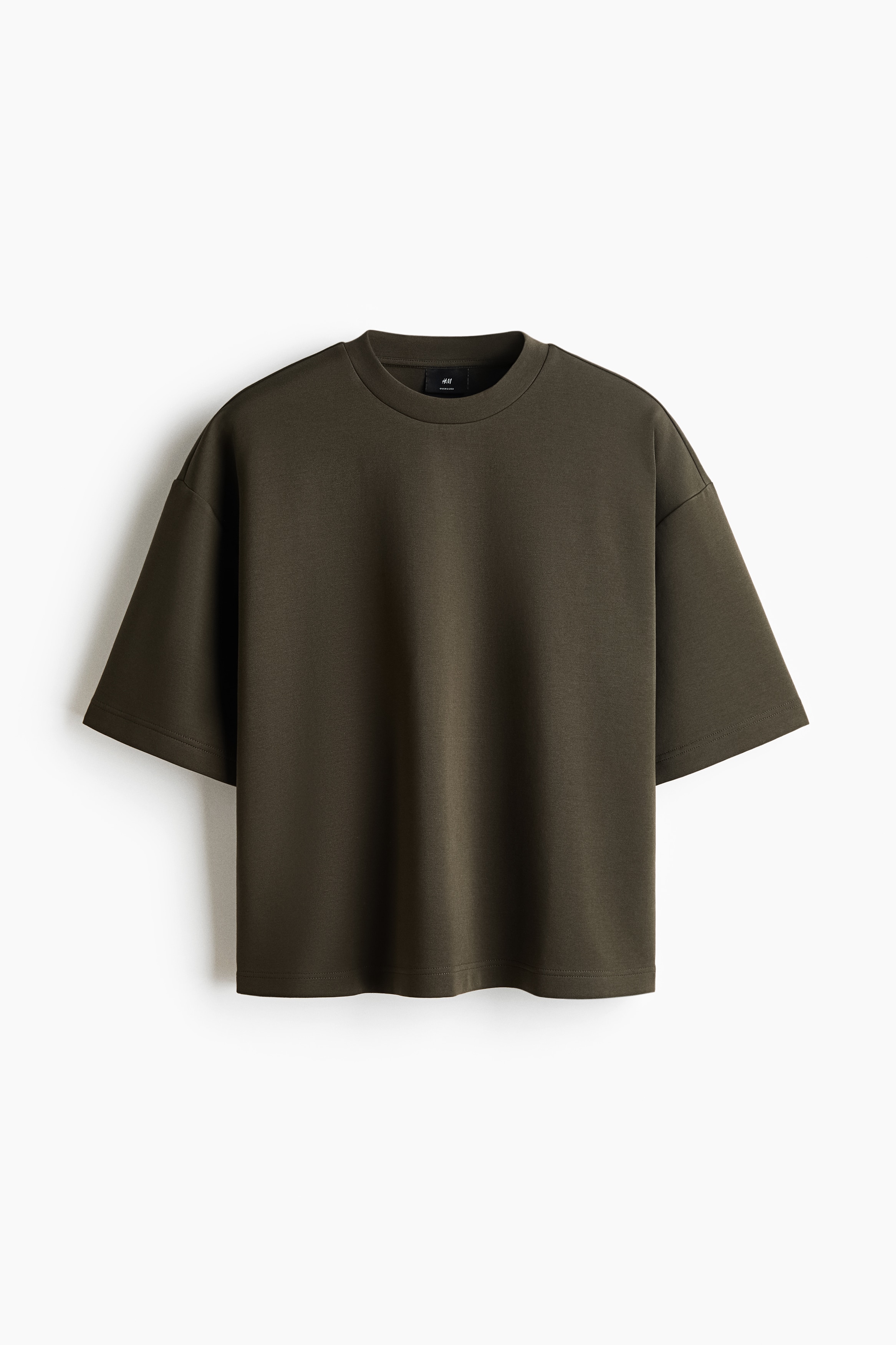 Oversized Fit Scuba T-shirt - Mörk khakigrön/Crèmevit/Ljusgråmelerad/Ljus dimgrön