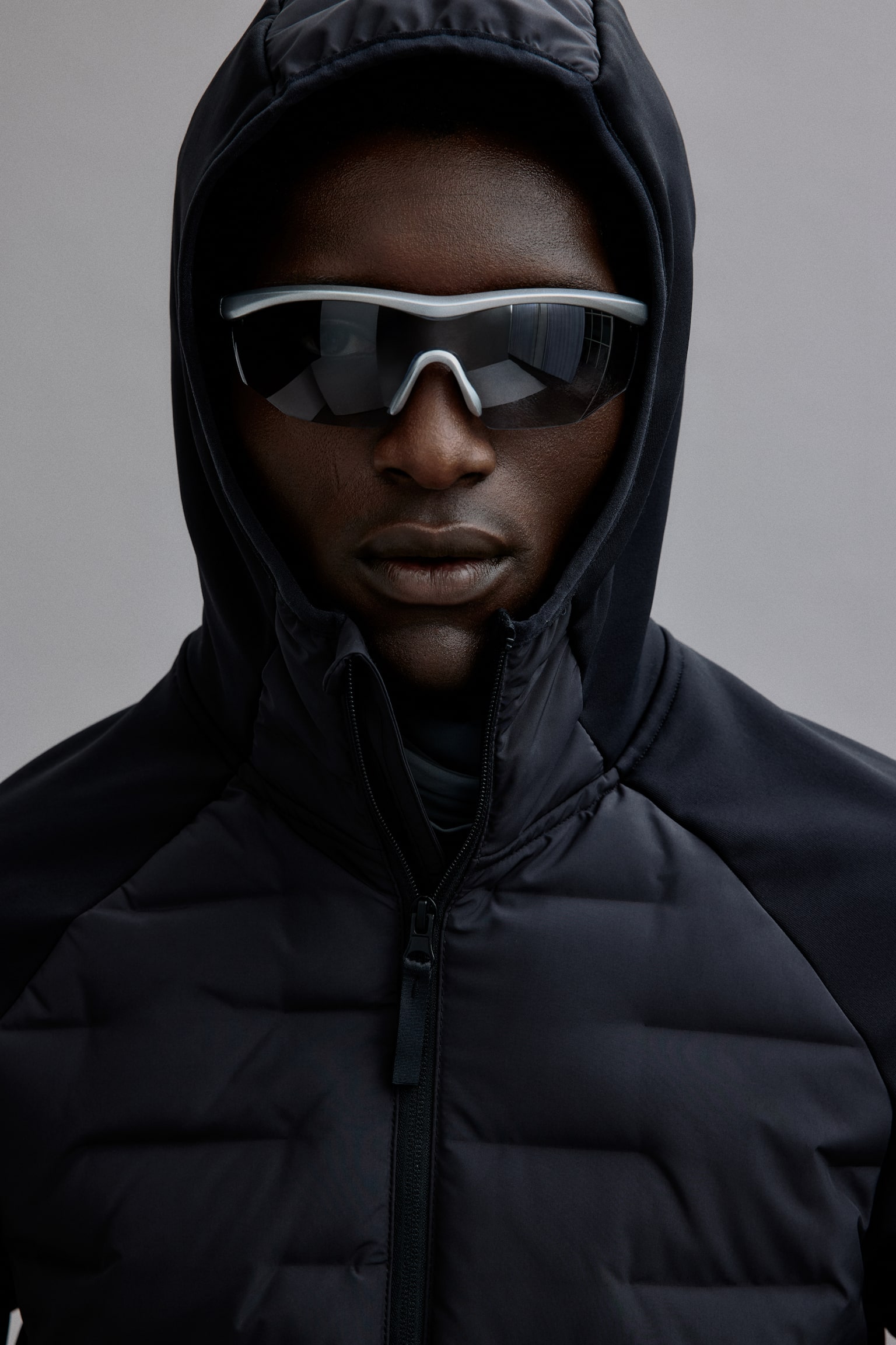 Regular Fit Hybrid jacket in ThermoMove™ - Black - 4