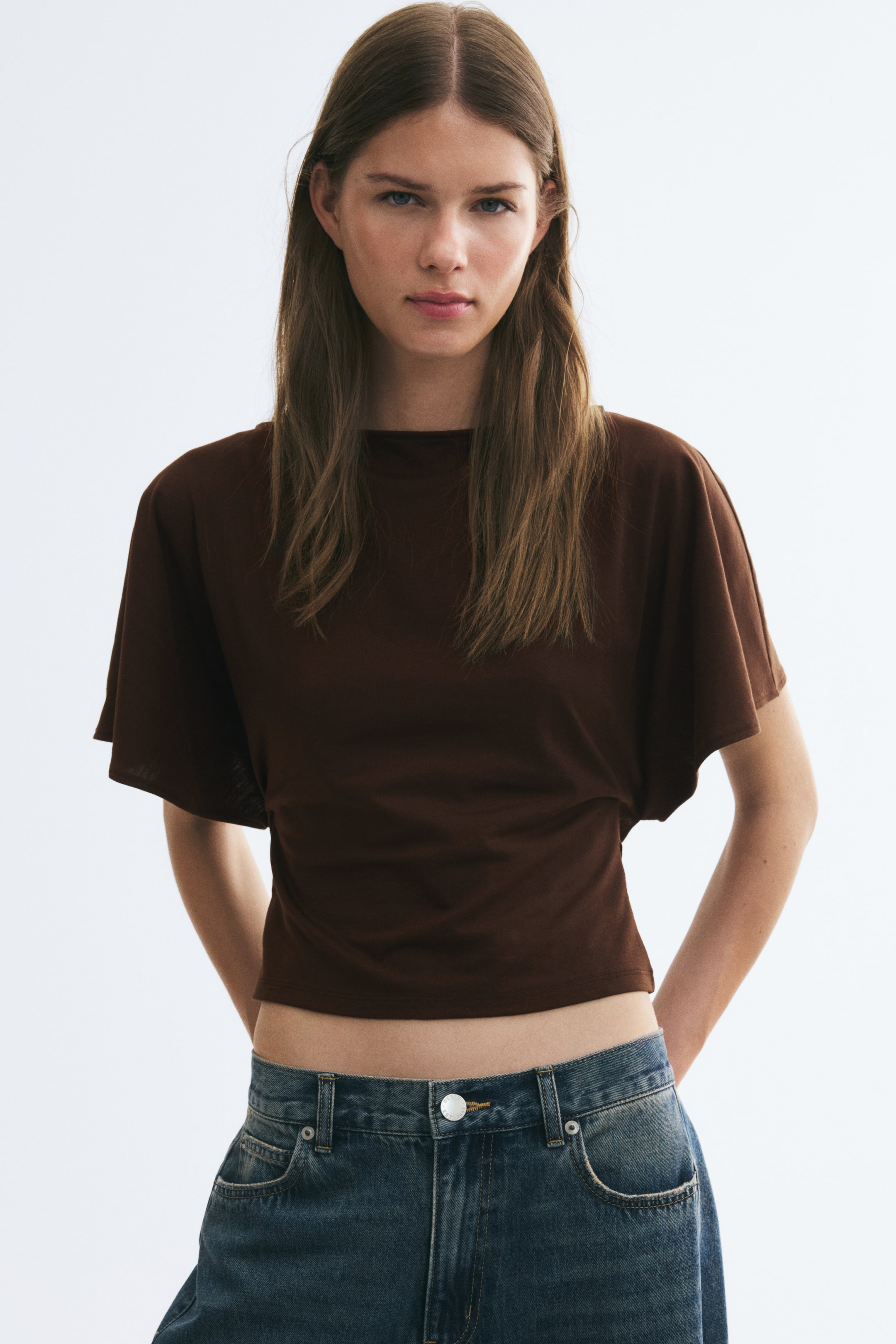 Tie-Back Boat-Neck Top