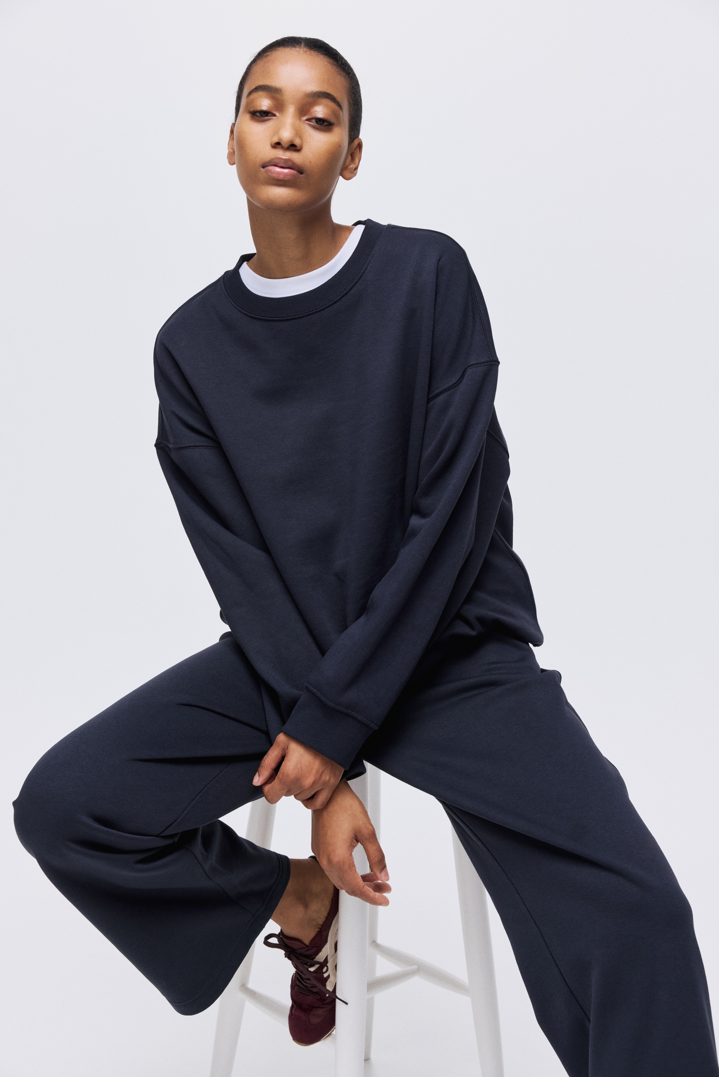 H & M - オーバーサイズスウェットシャツ - ブルー