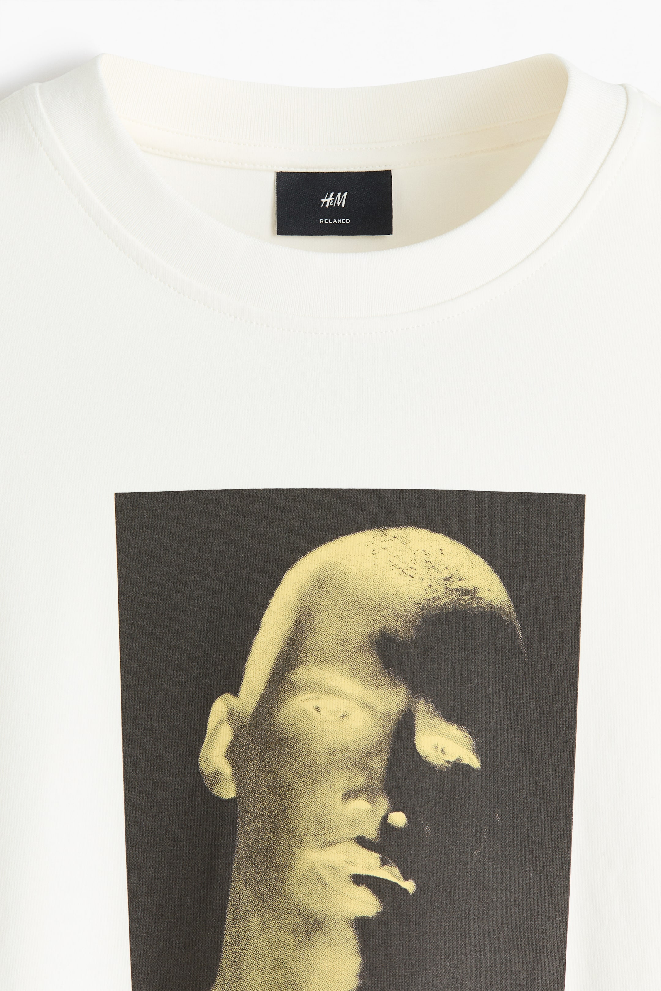 Мужские футболки H&M Boxy Relaxed-Fit Printed Cotton T-Shirt — фото 6