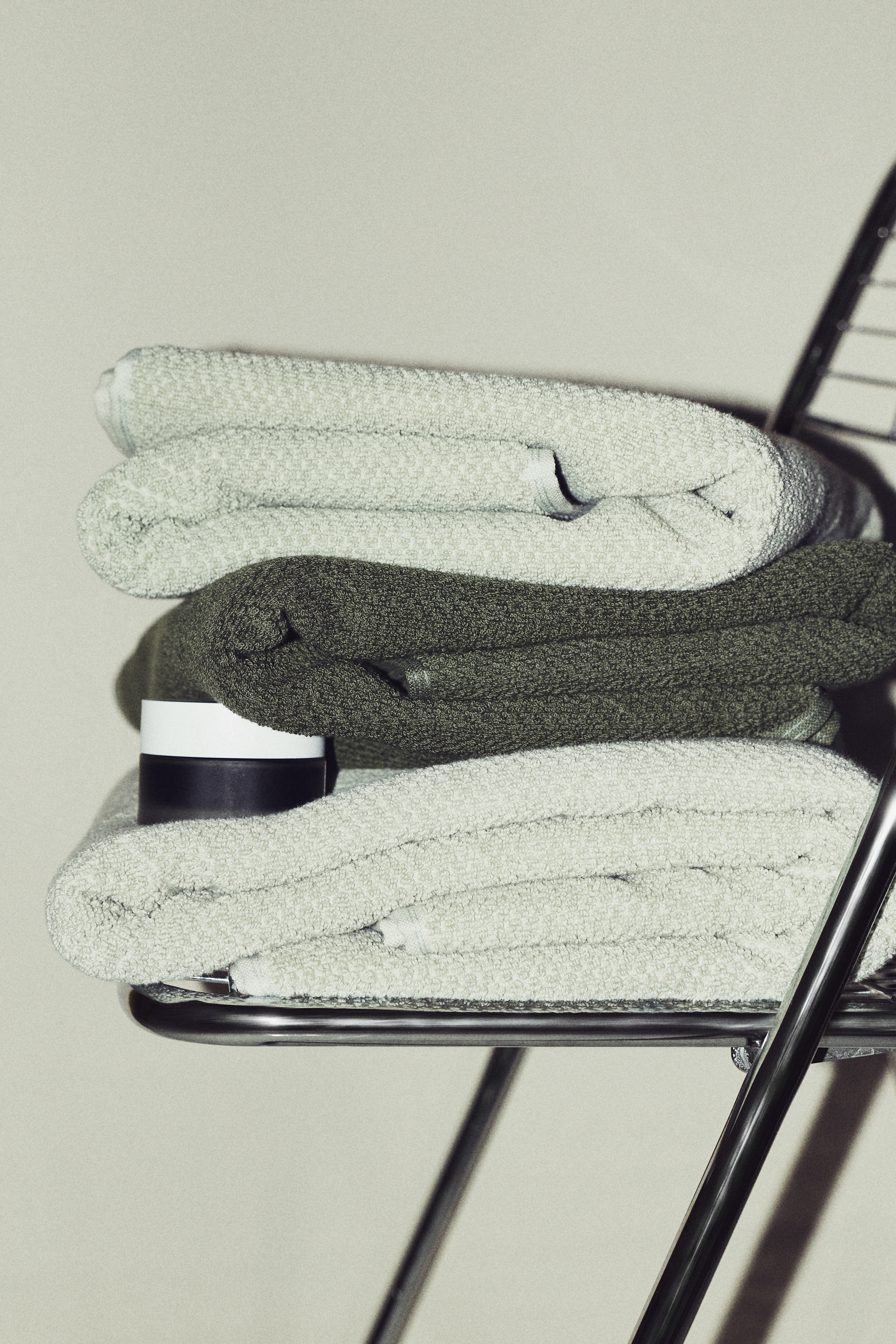 Cotton terry bath towel-Sage green