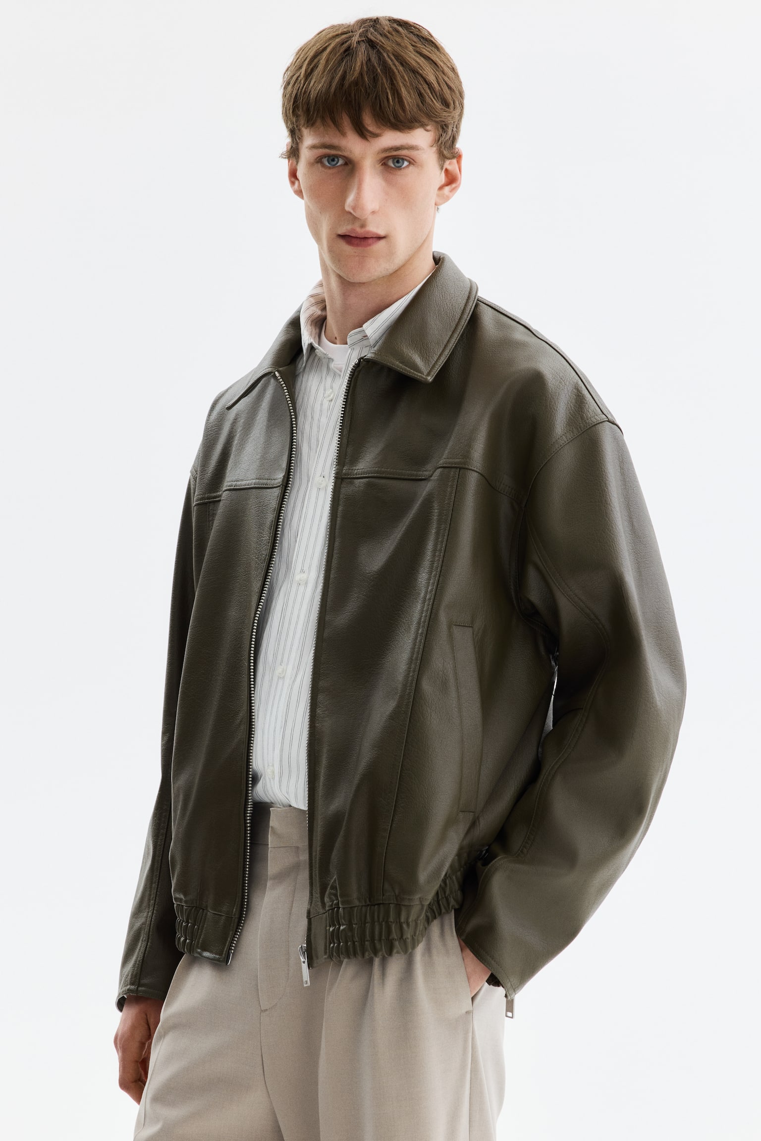Coated jacket - Khaki green - 7