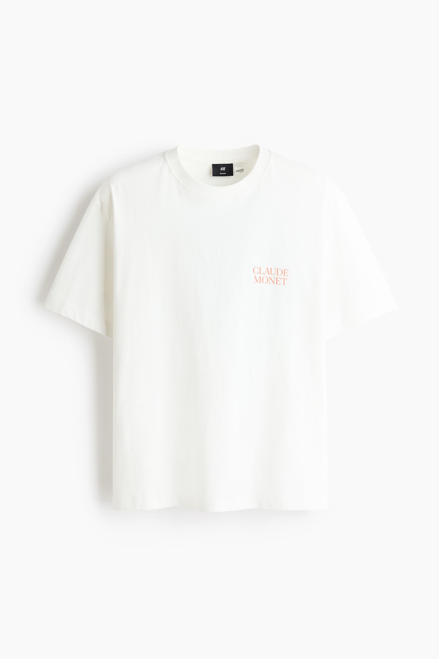 T-shirt Loose Fit-Biały/Monet - 1