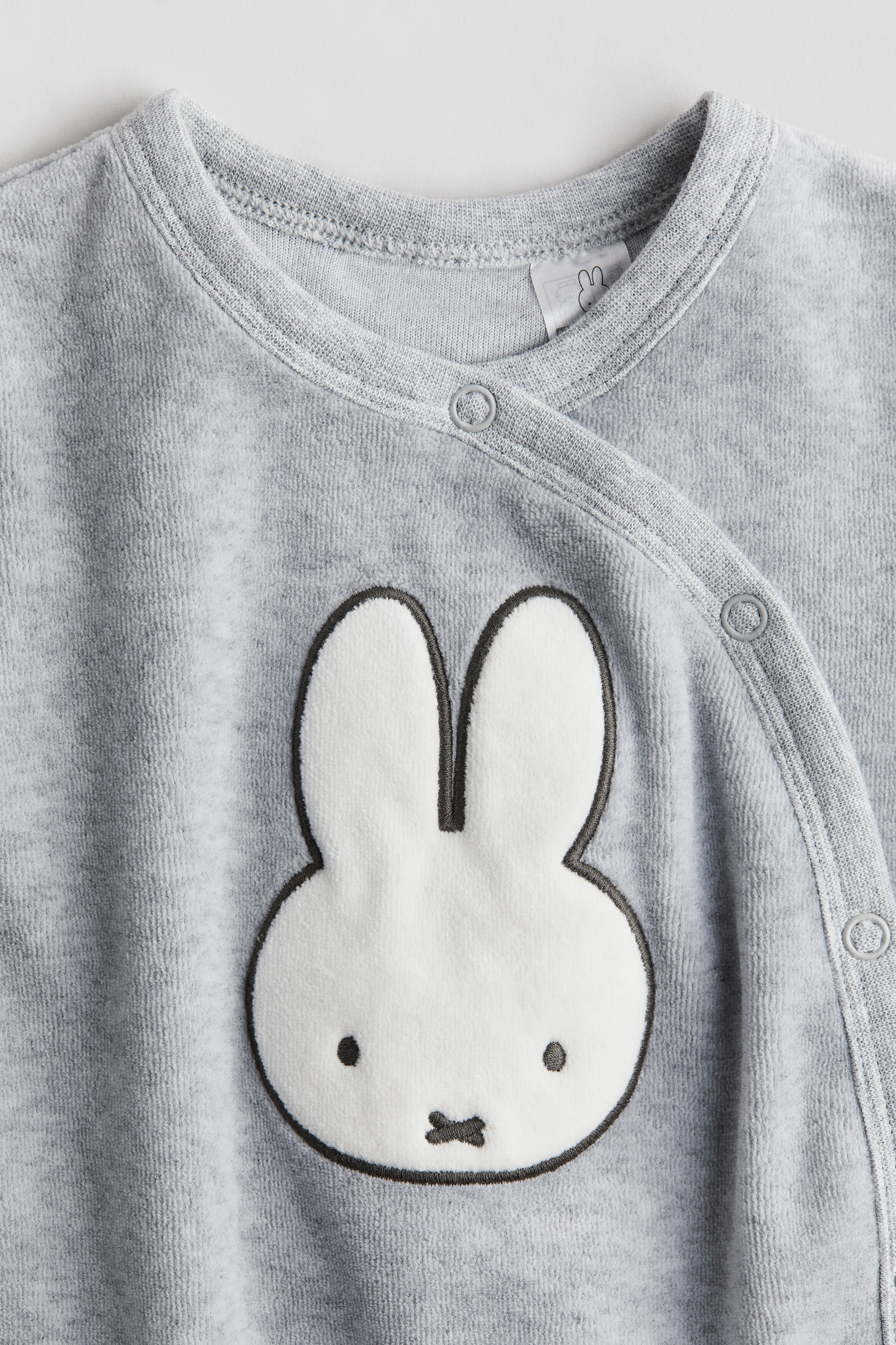 ベロアカバーオールパジャマ - ライトグレー／ミッフィー - Kids | H&M JP
