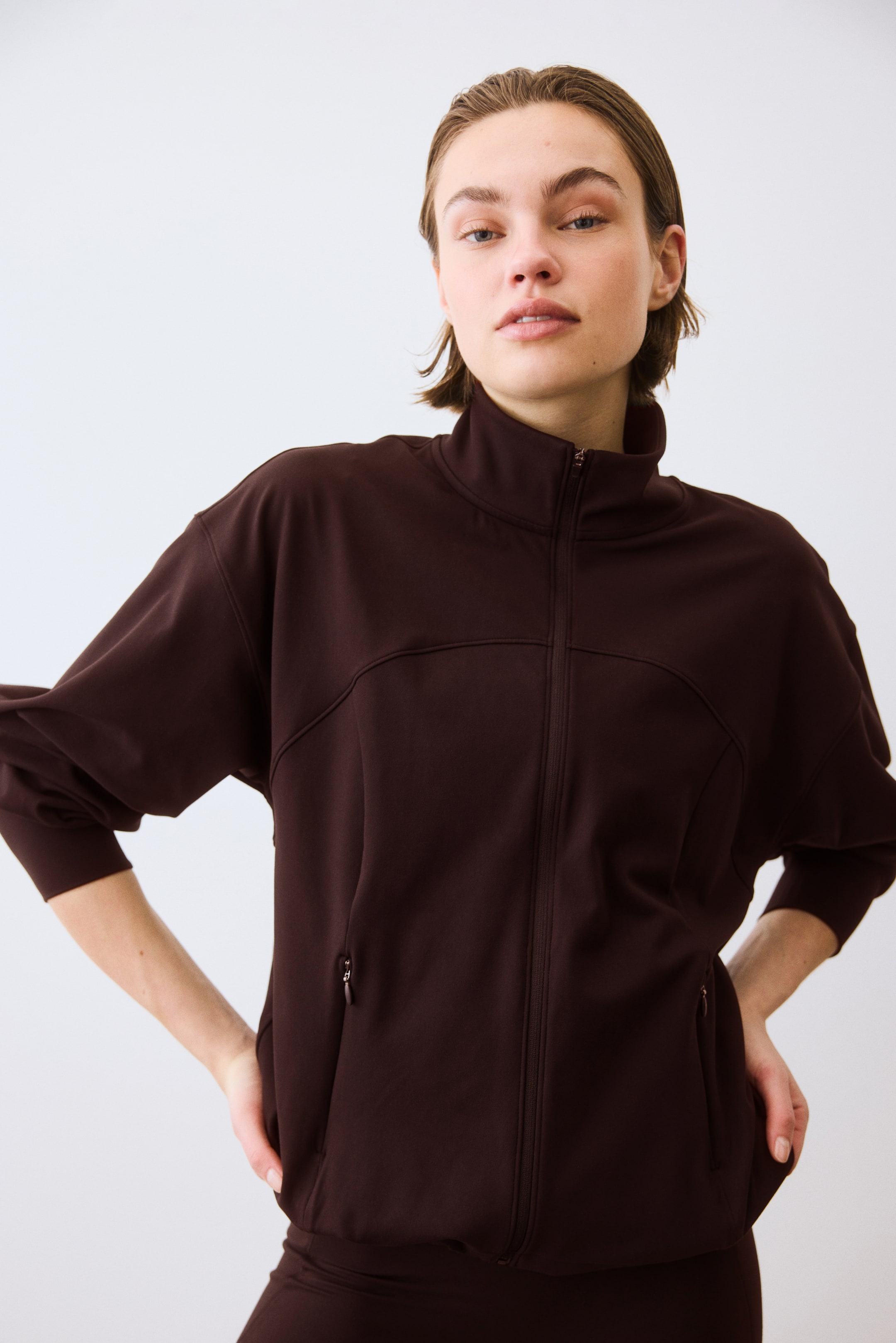 View larger image: Sports track jacket with SoftMove™ - Black - Ladies | H&M 1