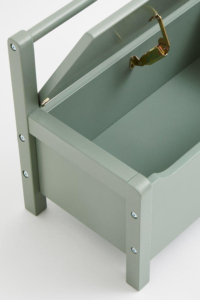 Children's storage bench - Green/Beige/Grey - 3