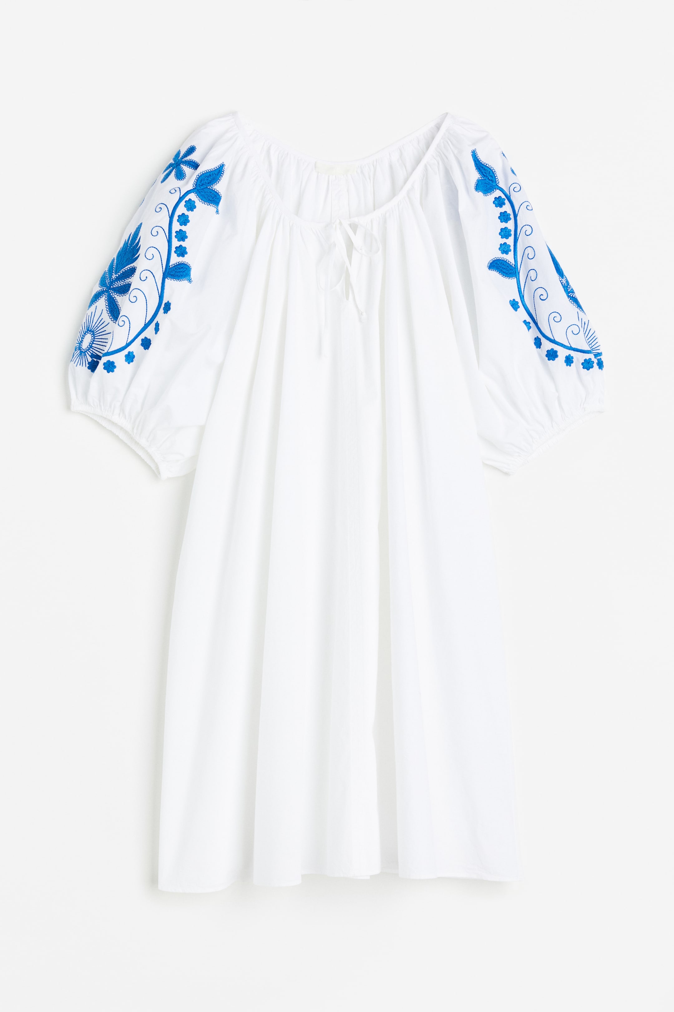 Xem ảnh lớn hơn: Váy poplin thêu - Màu trắng - Ladies | H&M VN 1