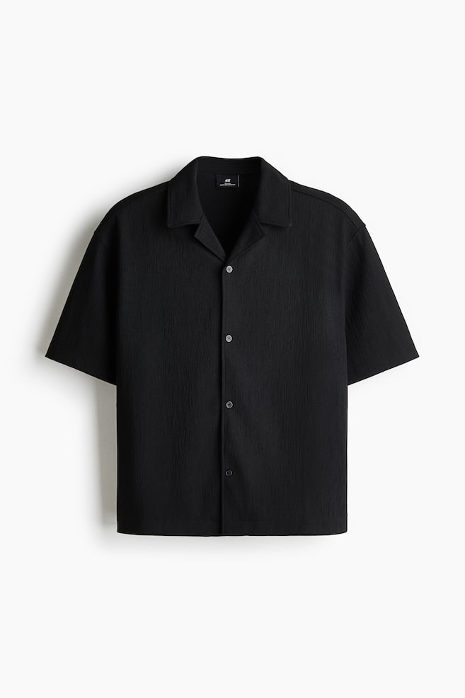 Relaxed-Fit Resort Shirt - Black/Cream - 1