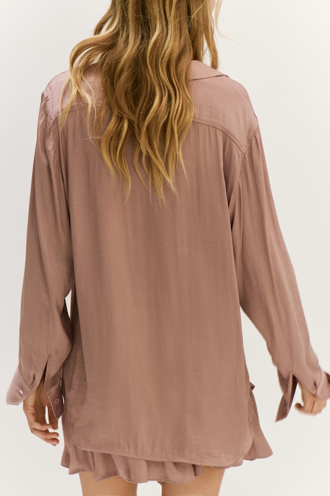 Oversized hemd-Taupe - 5