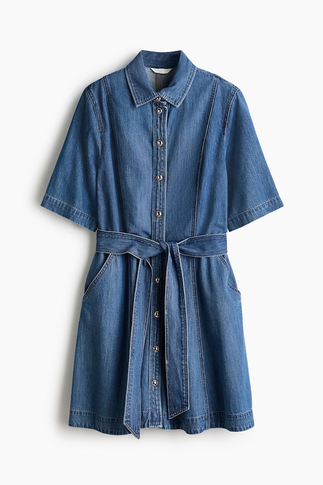 Denim Shirt Dress - Denim blue - 1