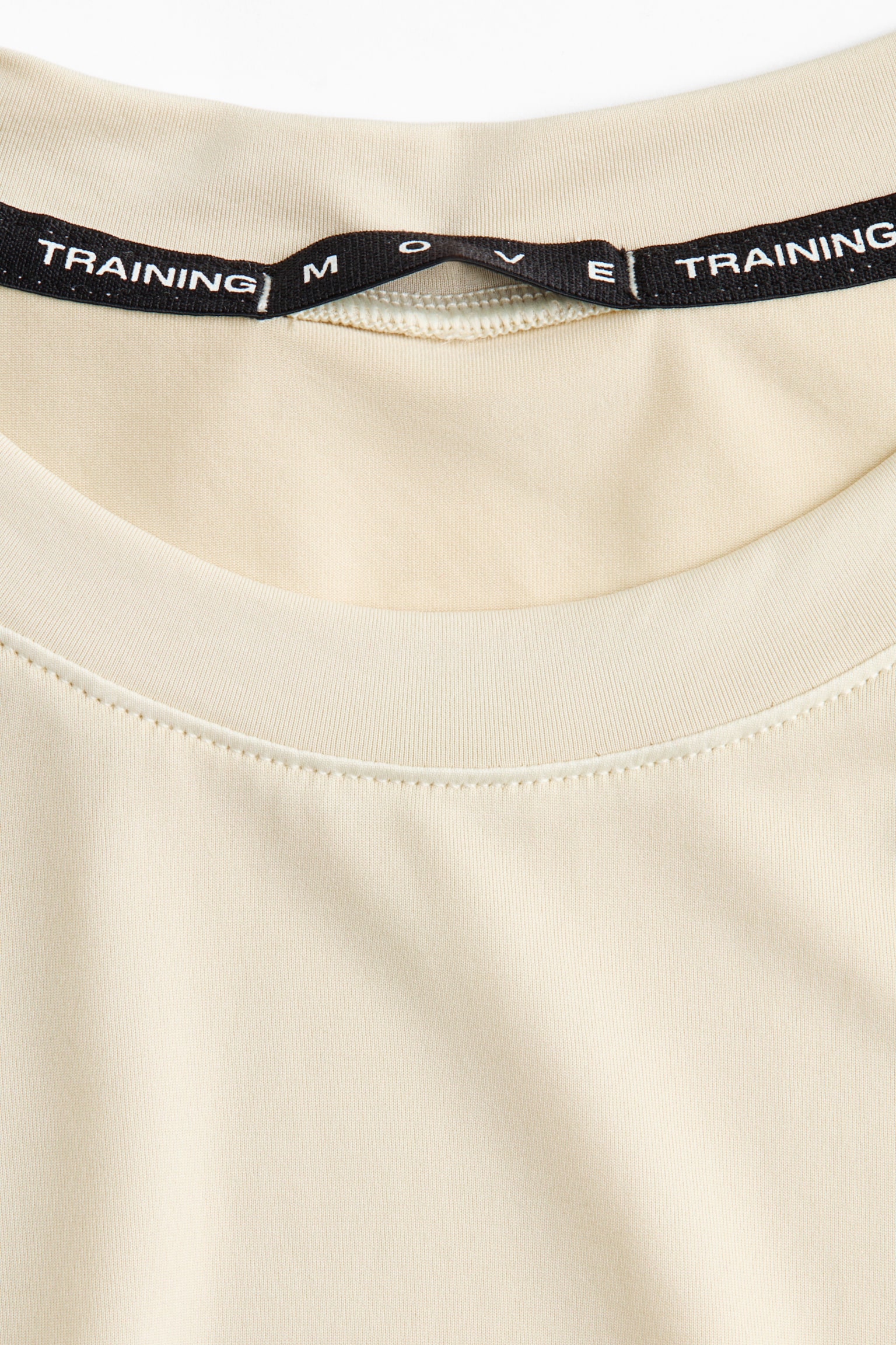 Мужская футболка H&M Move Loose-Fit Boxy Sports with DryMove™, цвет: Натуральный белый — фото 8