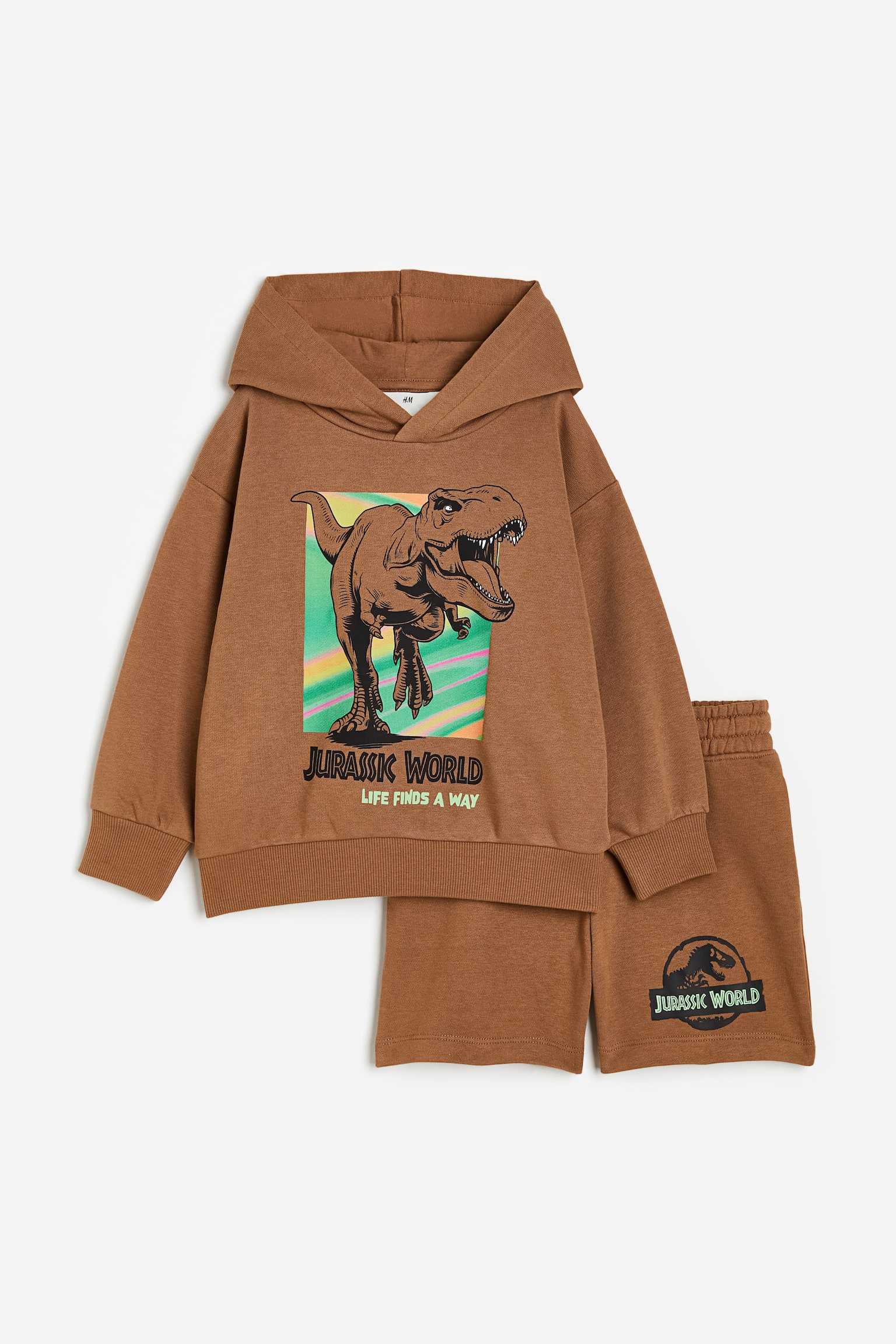 2-piece printed sweatshirt set - Dark beige/Jurrassic World - 1