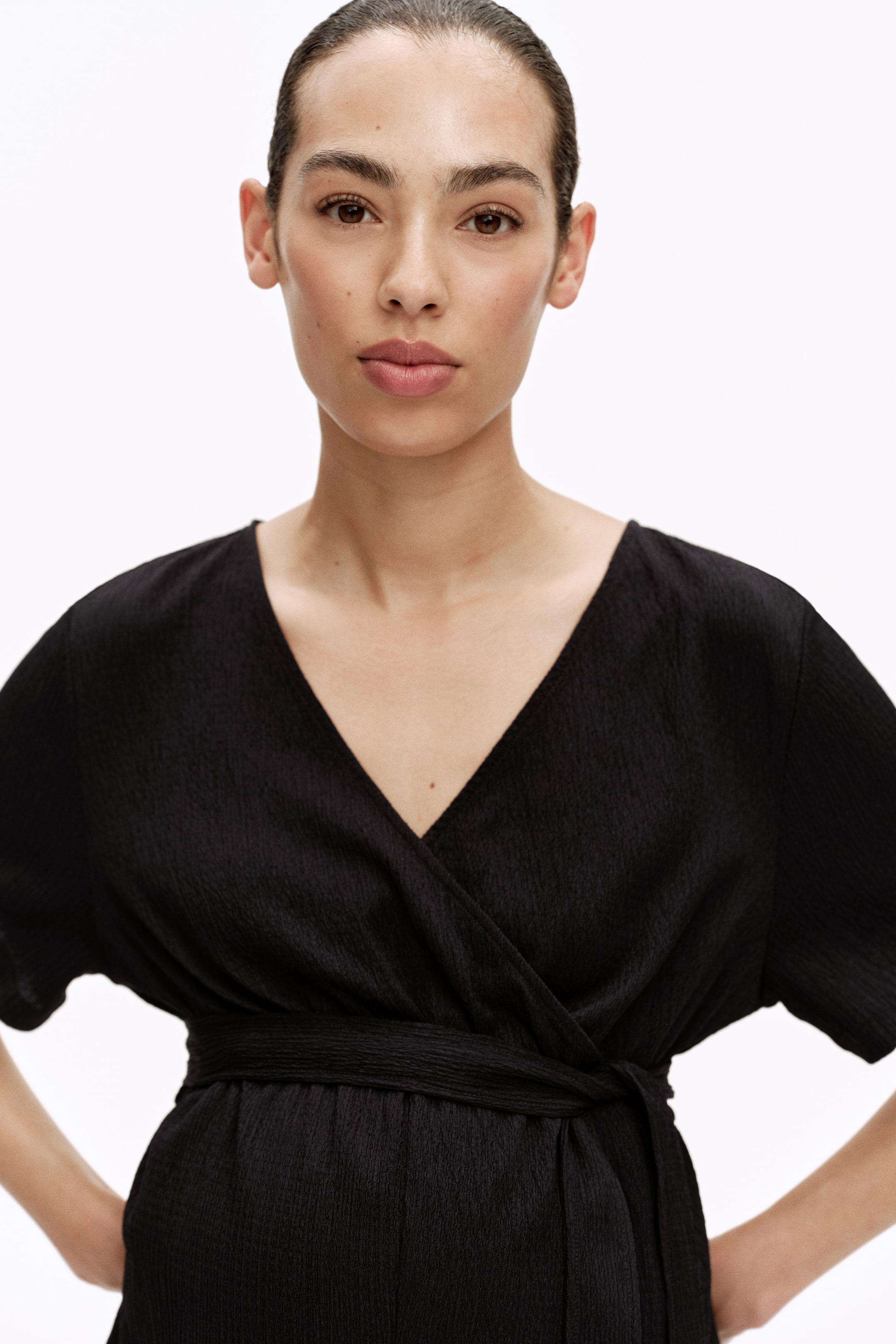MAMA Crinkled Jersey Romper