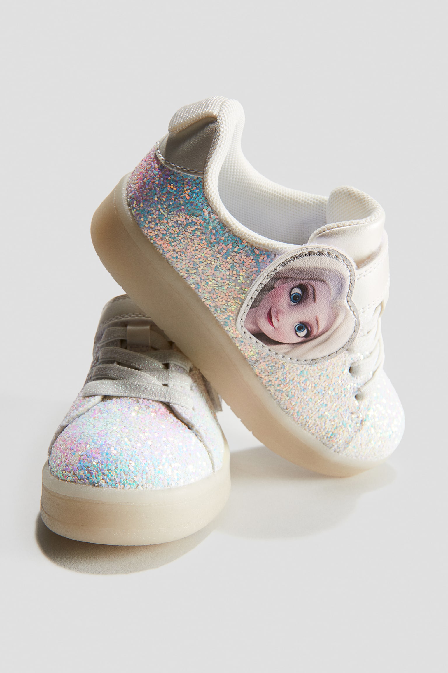 Flashing glitter trainers - White/Frozen/Turquoise/Frozen - 2