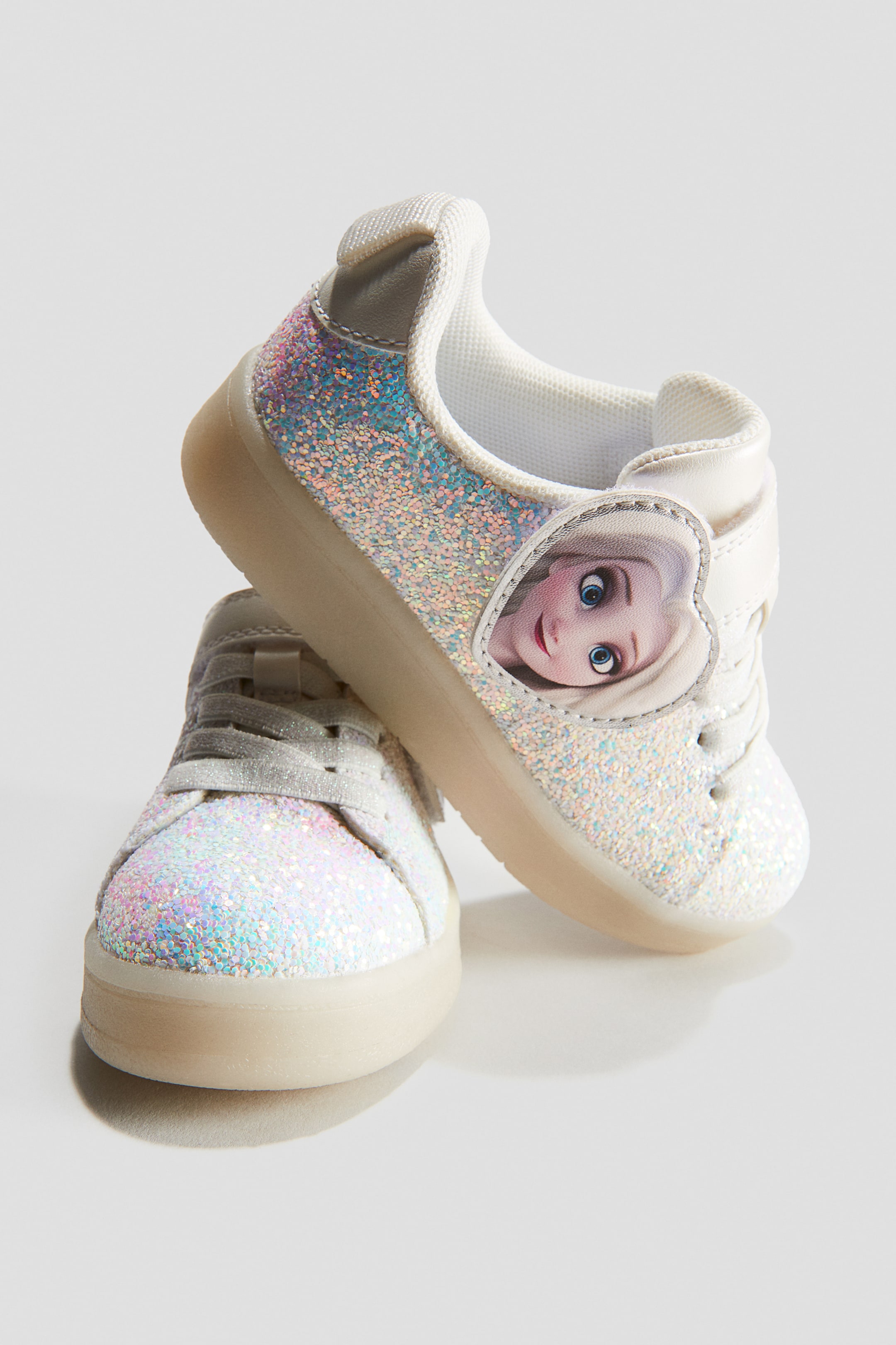 Blinkende glitrende sneakers - Hvit/Frost - BARN | H&M NO