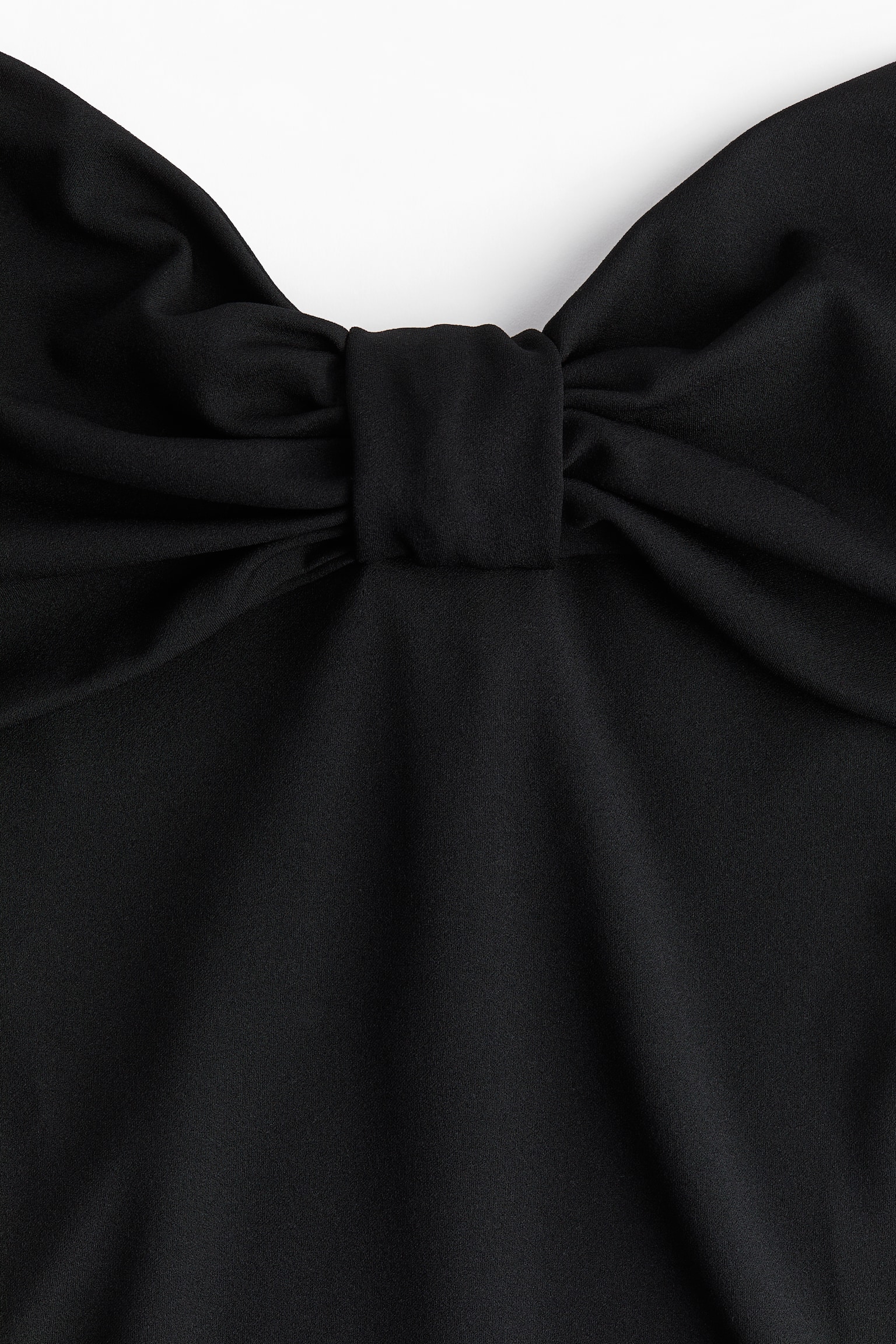 MAMA Bow-detail off-the-shoulder dress - Black - 4