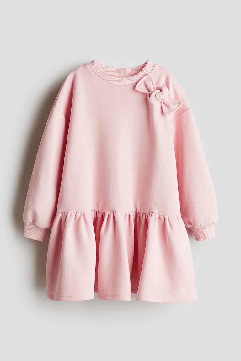 h&m pink bow dress Light pink Boucl Dress for kids
