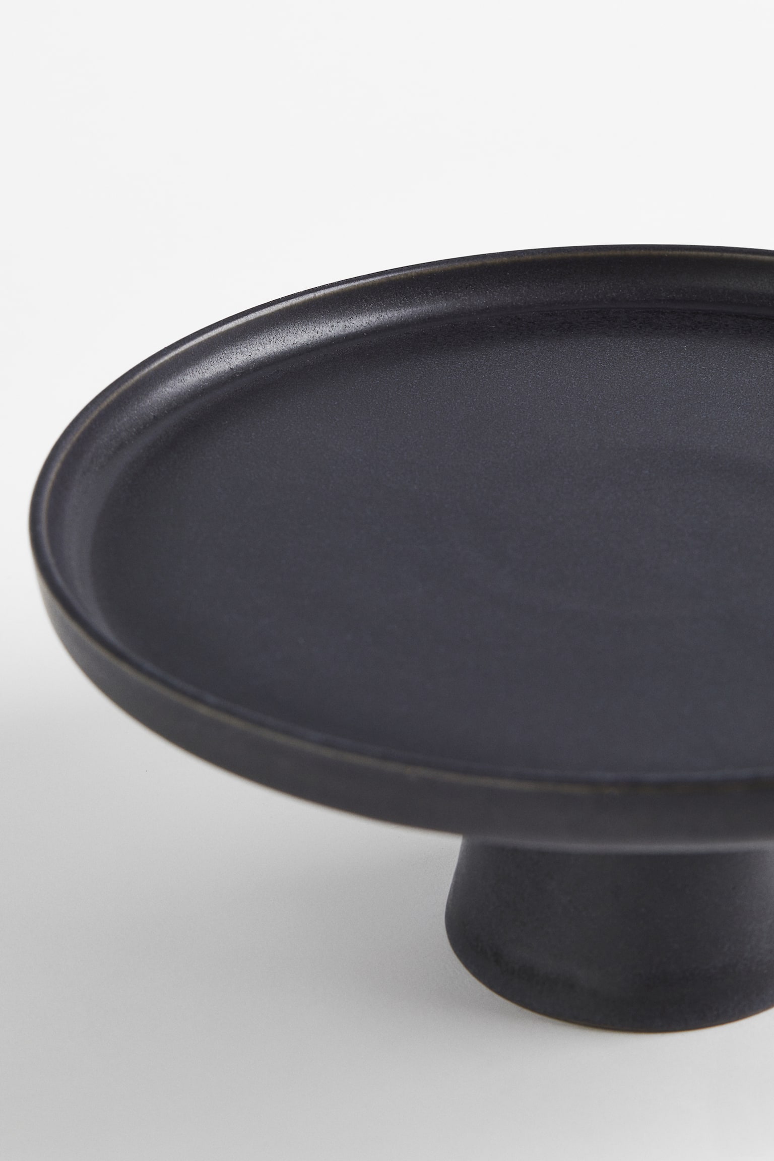 Stoneware cake stand - Dark grey - 3