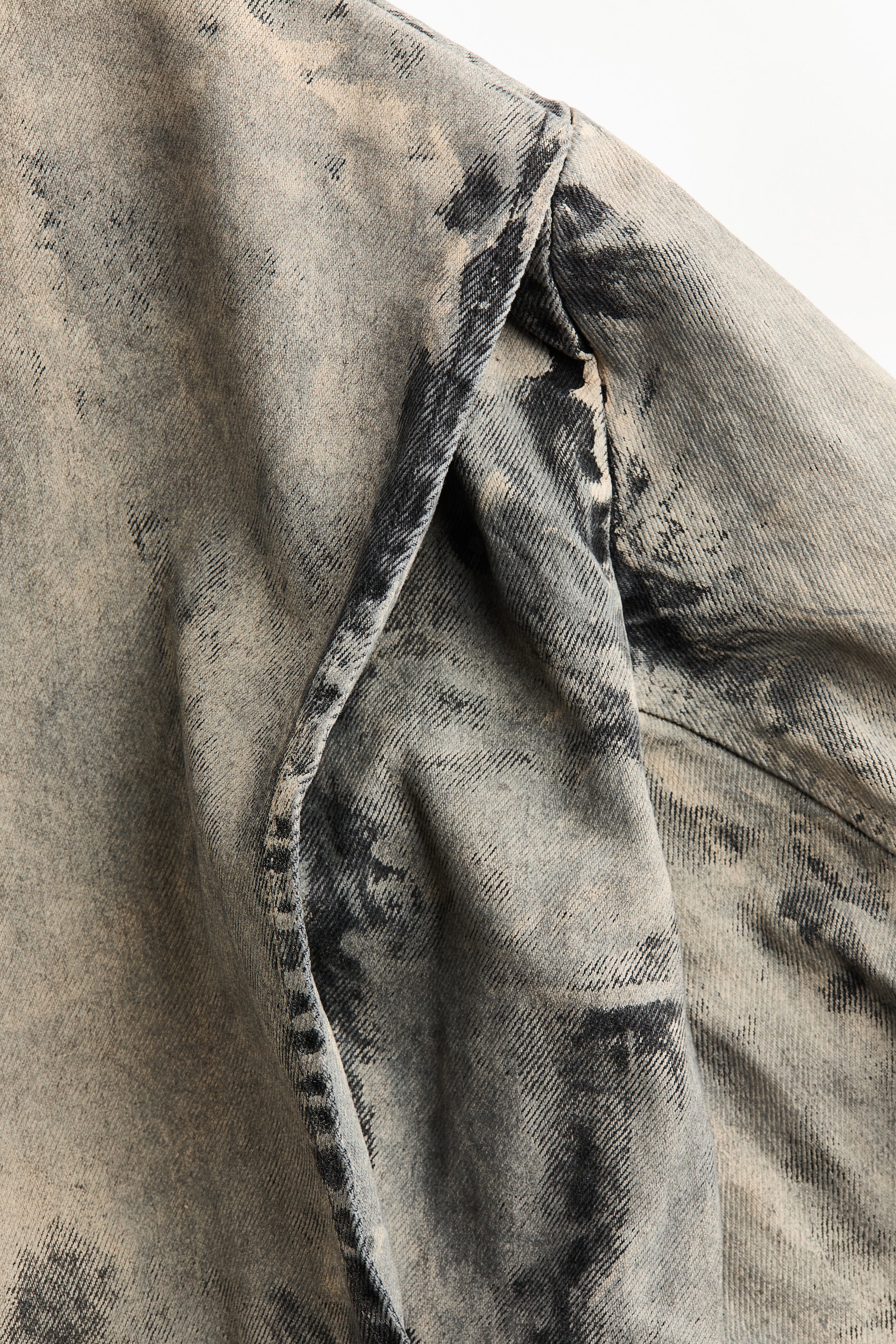 Veste en denim à effet peint