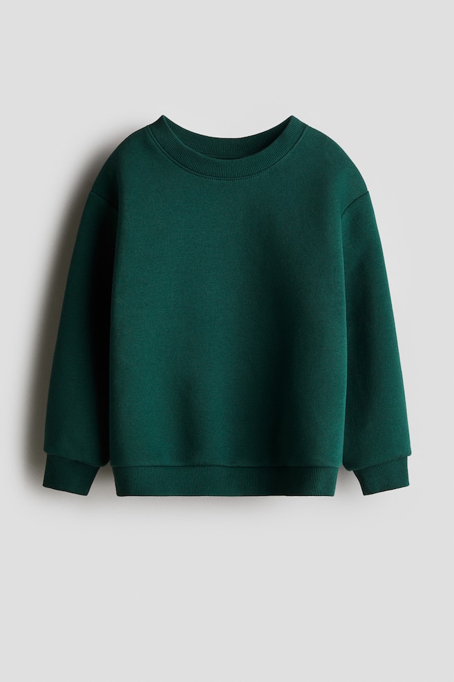 Sweatshirt - Dark green/Light grey marl/Dark blue - 1