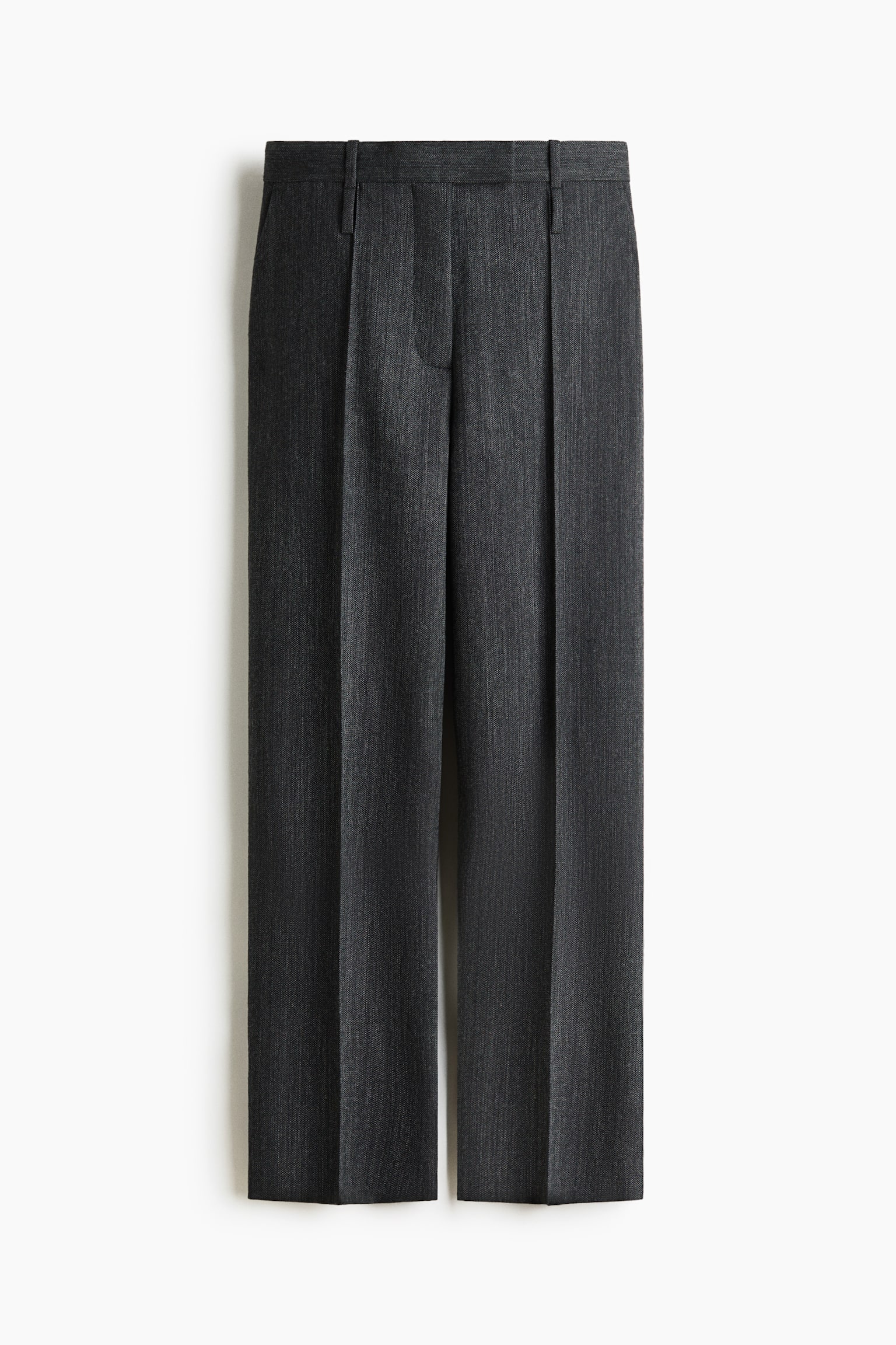 Tailored wool trousers - Dark grey - 1