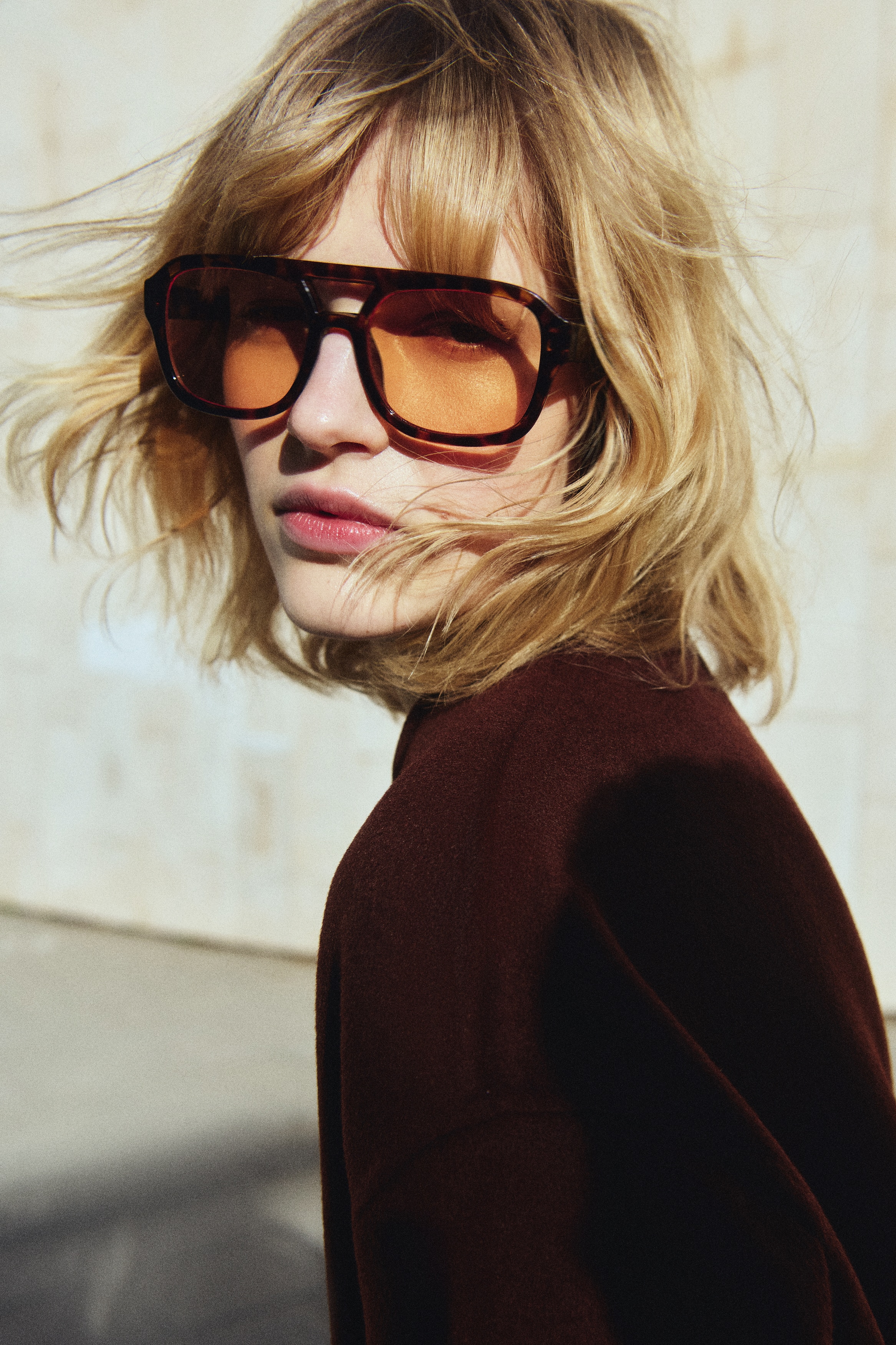 Solglasögon i pilotmodell - Brun/Sköldpaddsmönstrad