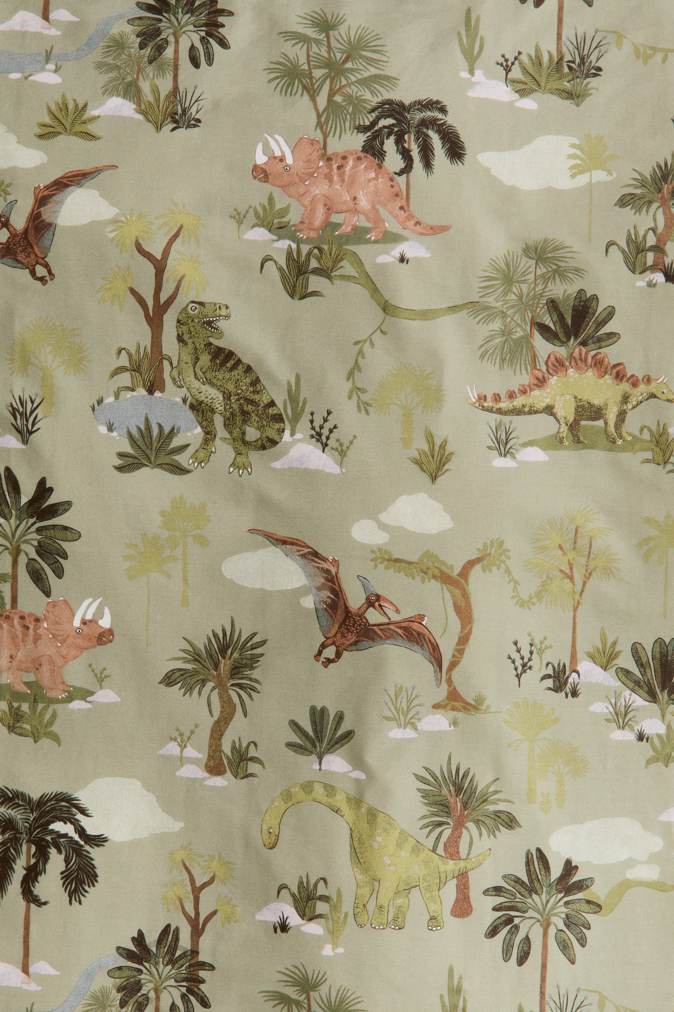 Zobrazit větší obrázek: Vzorovaná sada povlečení na jednolůžko - Green/Dinosaurs - HOME | H&M CZ 4