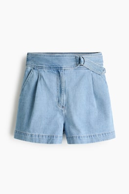 Jeansshorts med skärp