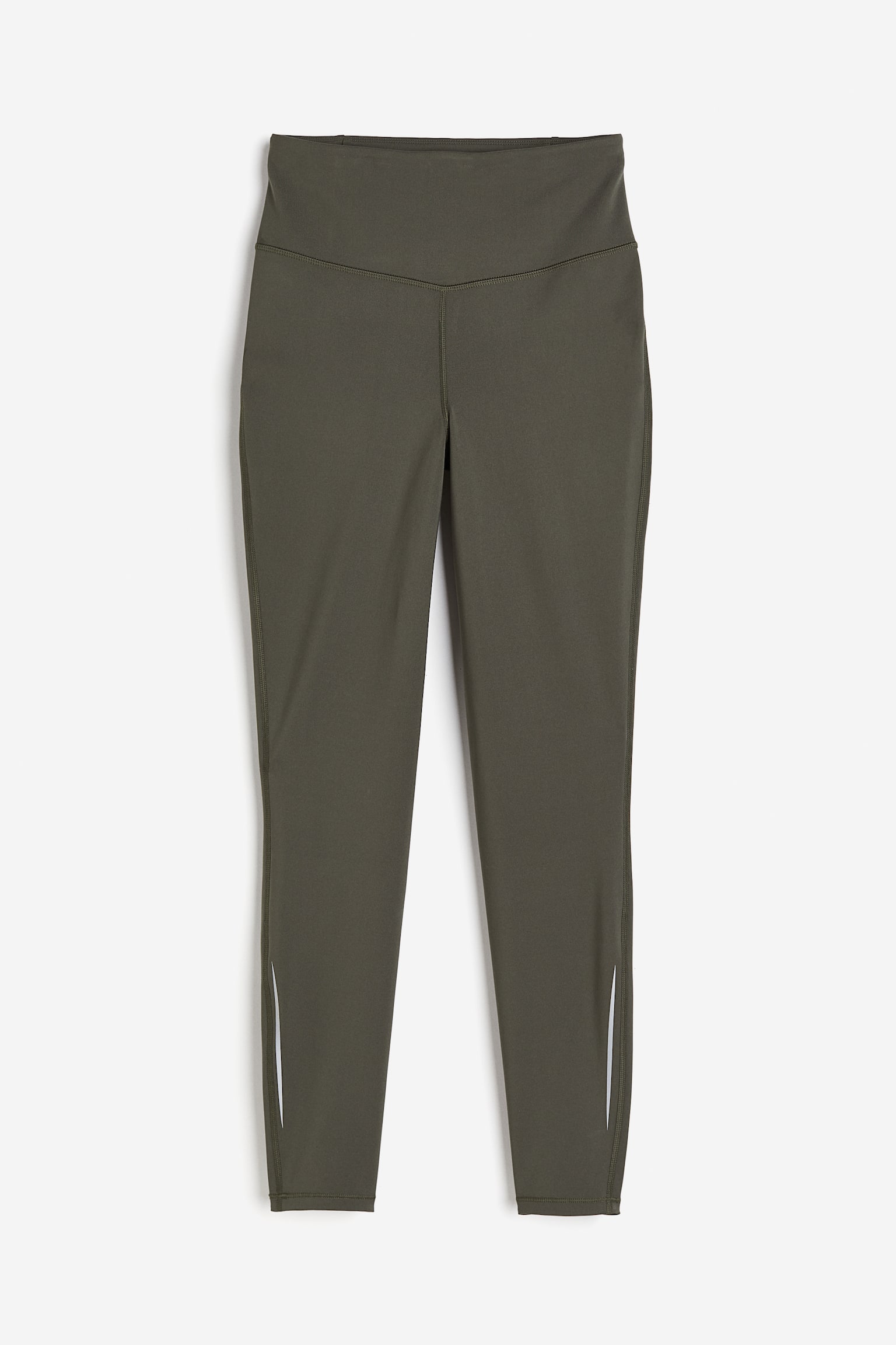 Running Leggings In DryMove™ - Dark khaki green/Black - 2