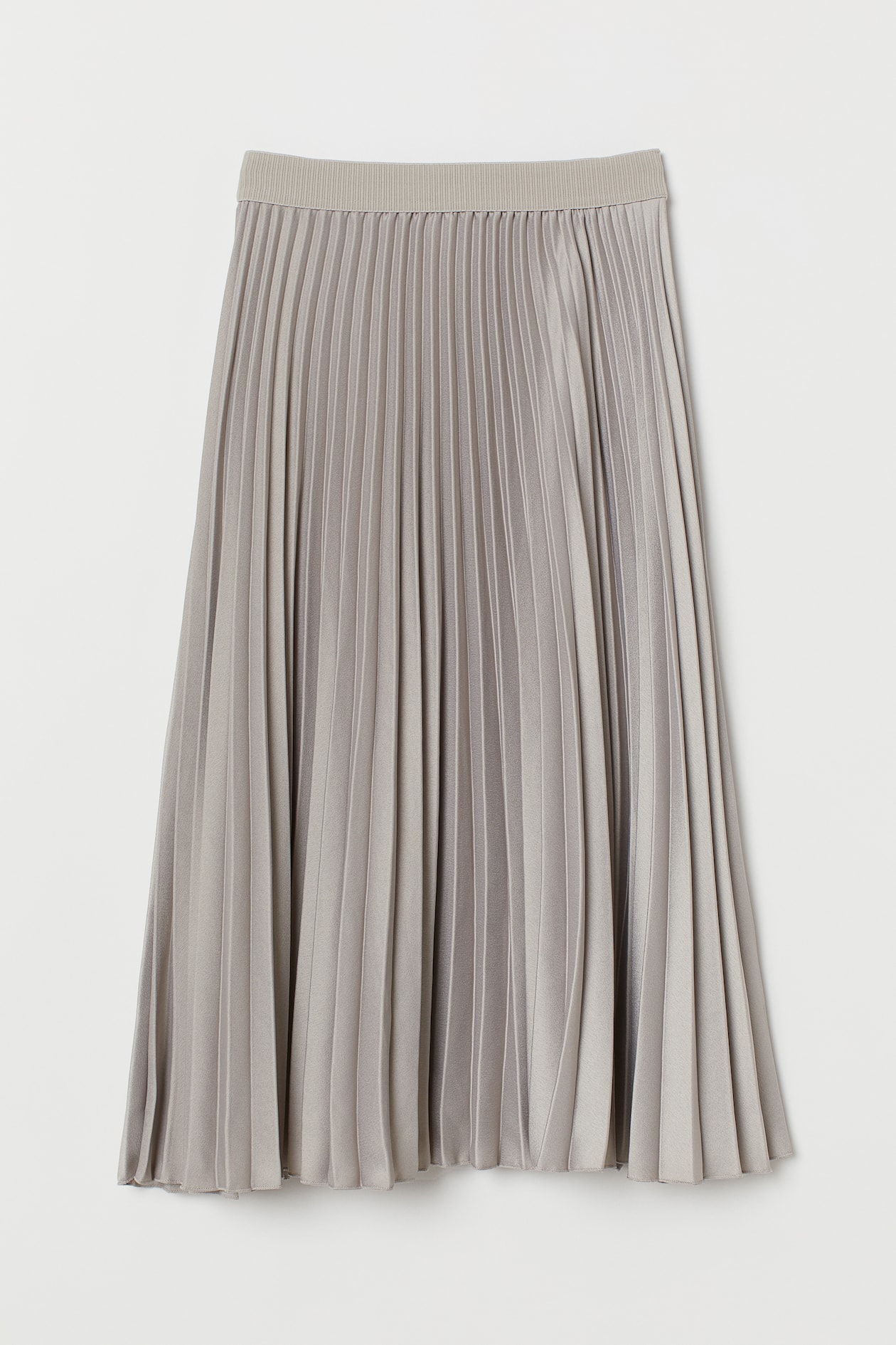 Pleated skirt - Midi - Greige - Ladies | H&M GB