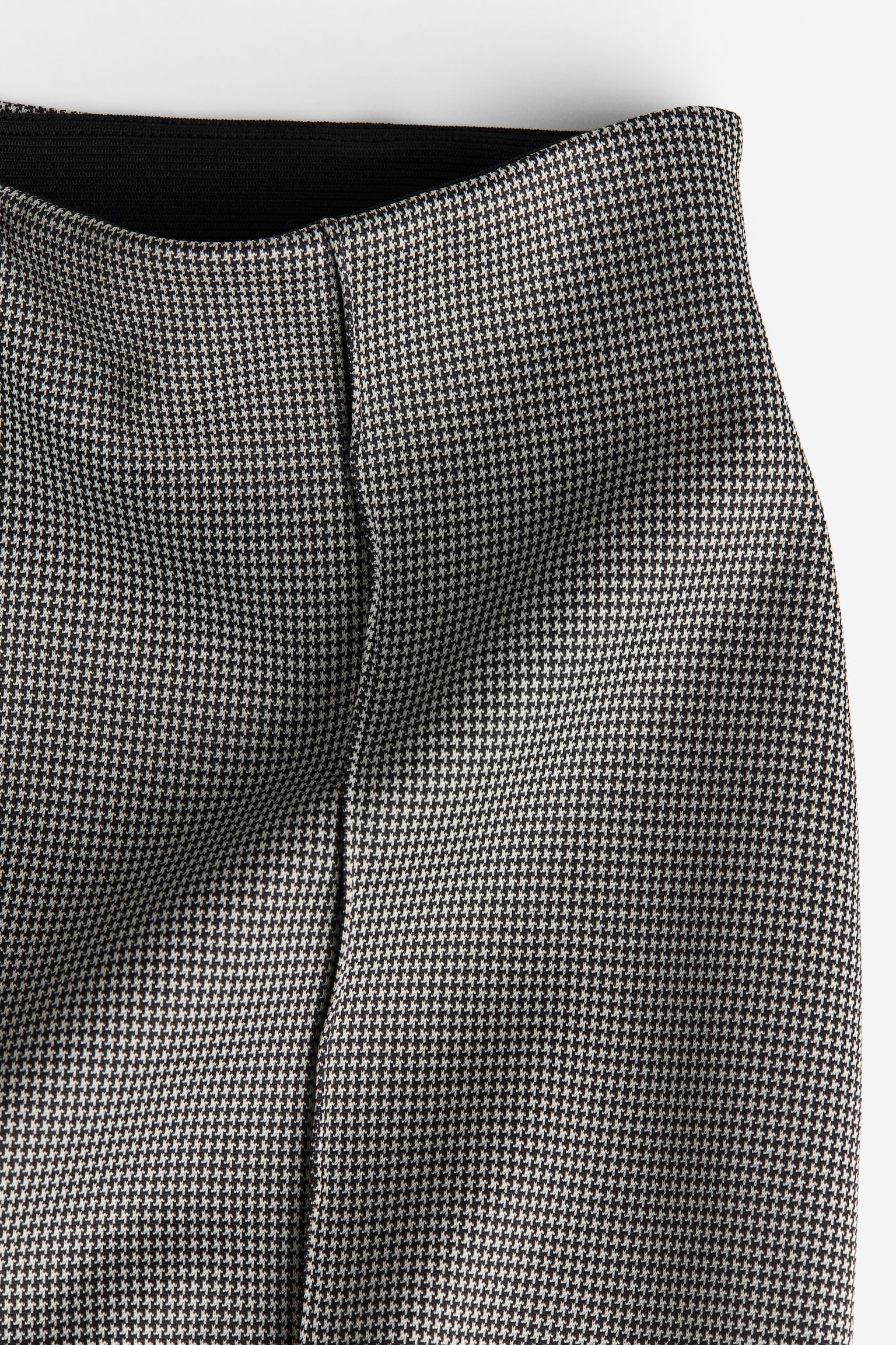 Tailored jersey trousers - Black/Dogtooth-patterned/Black - 4