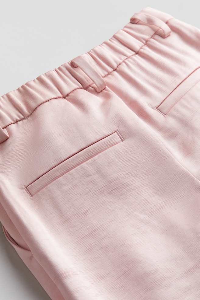 Pantaloni eleganti in satin - Rosa chiaro - 3