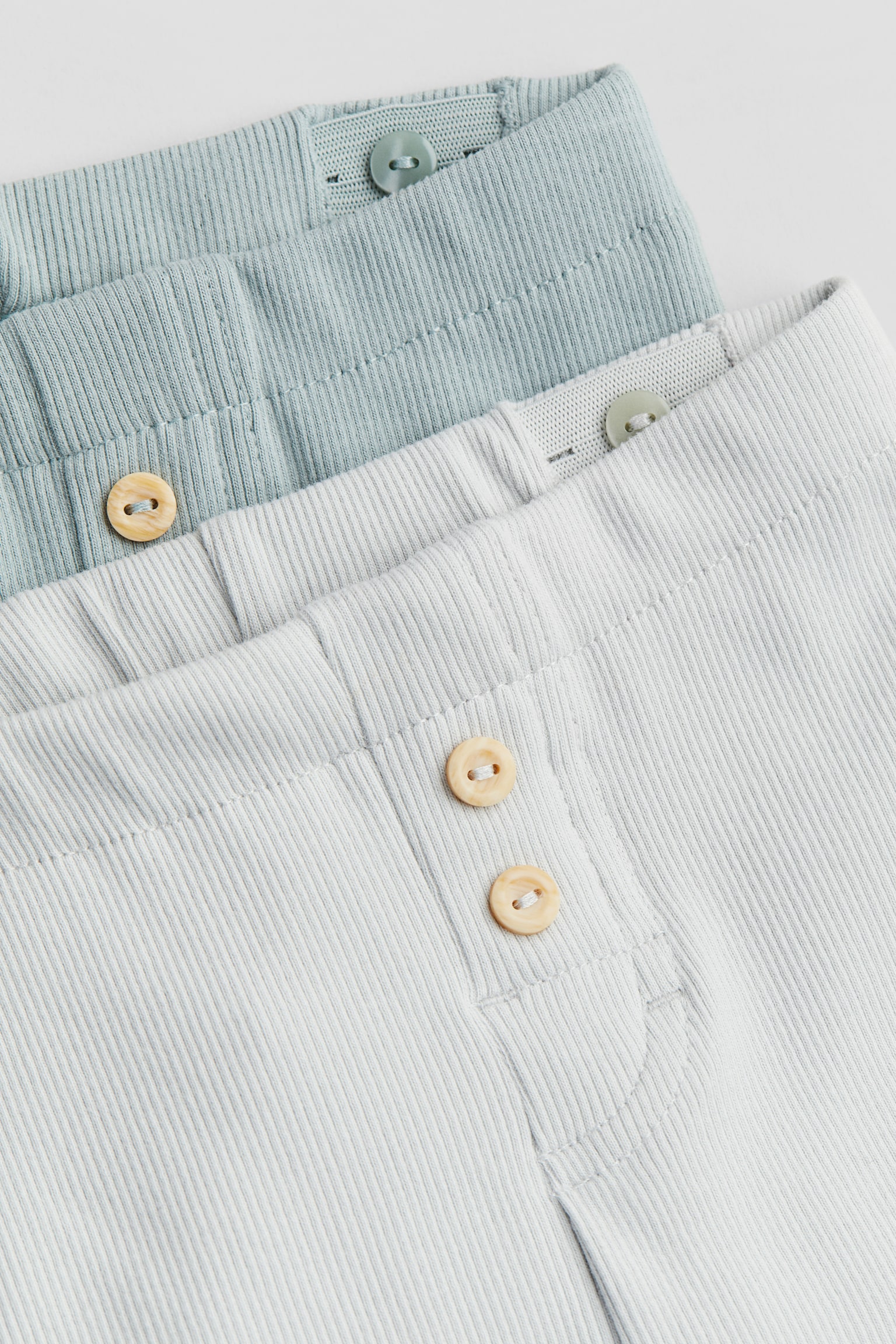 2-pack Cotton Shorts - Turquoise/Light turquoise/White/Dark beige/Navy blue/Stripe/Cream/Blue marl - 2