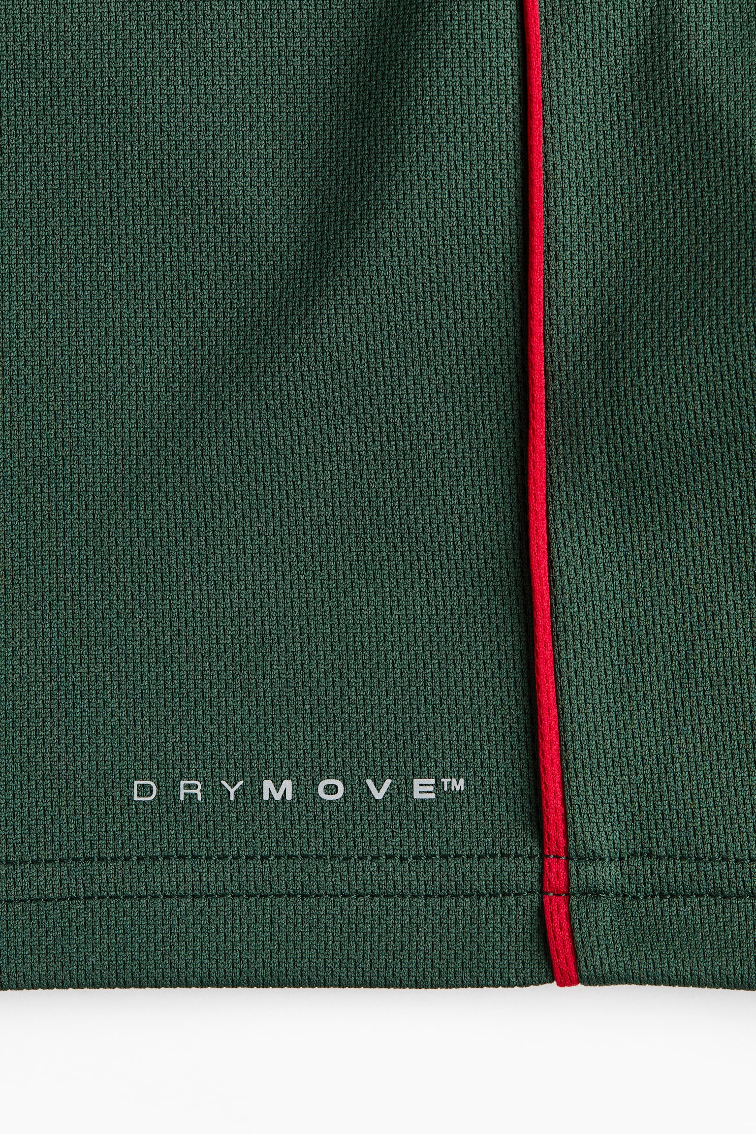 Мужской топ H&M Move Regular-Fit Printed Soccer Jersey with DryMove™, цвет: Тёмный зелёный — фото 2