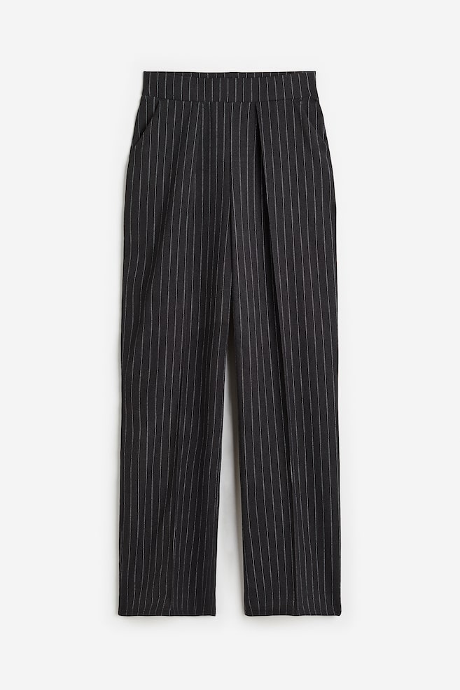 High-waisted tailored trousers - Dark grey/Pinstriped/Black/Dark grey/Checked/Dark grey - 2
