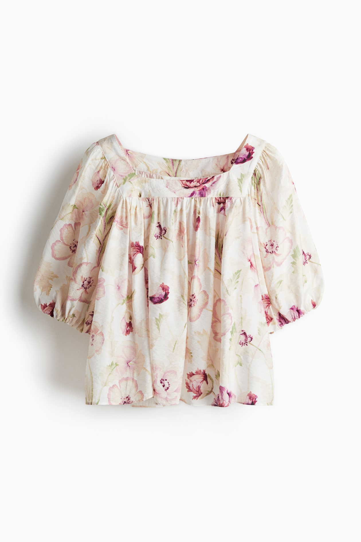 Balloon-Sleeved Blouse