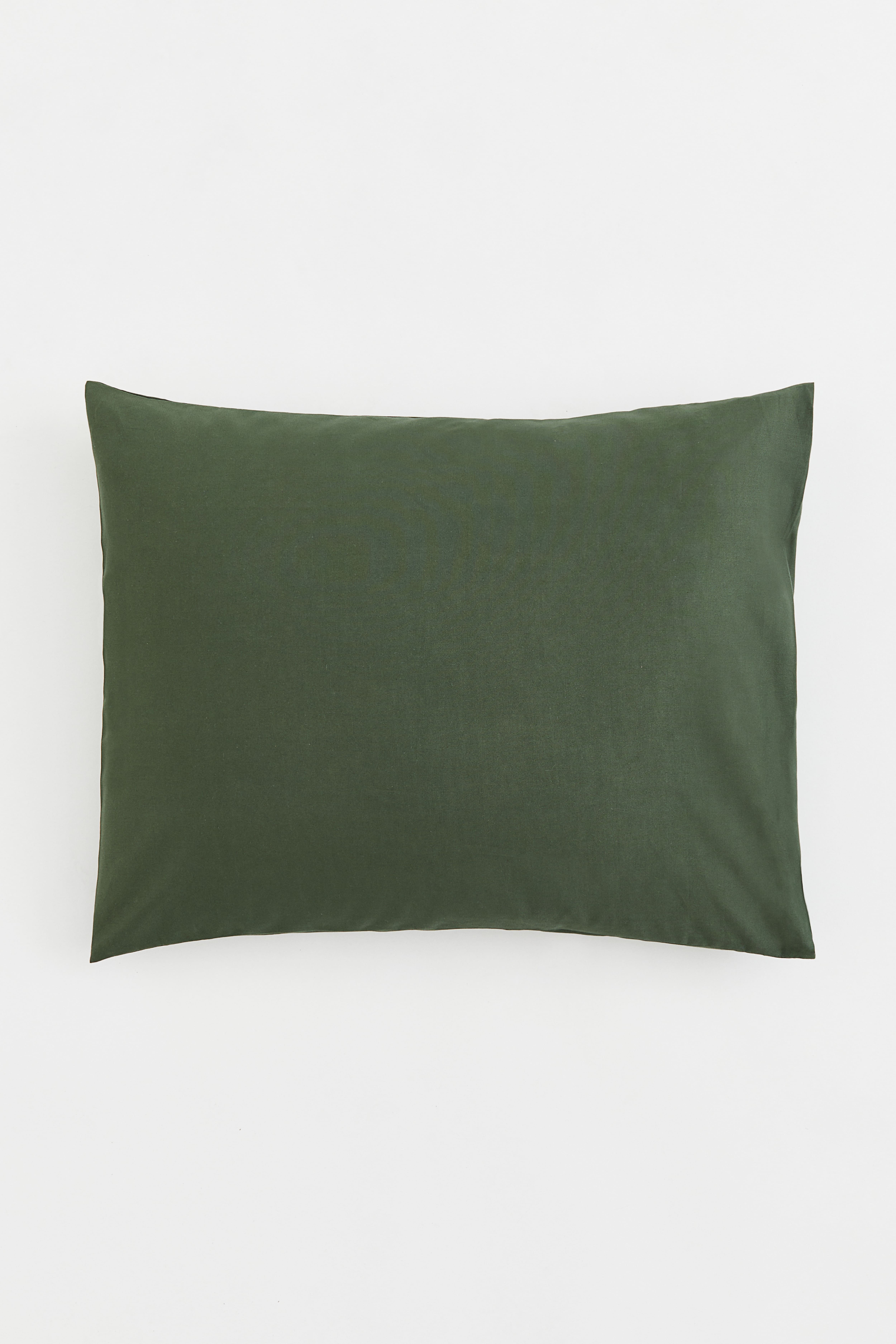 H M Home Cotton Pillowcase Green size STANDARD