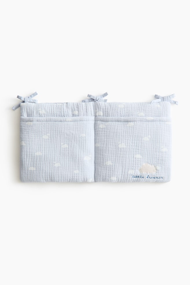 Muslin Hanging Nursery Organizer - Light blue/clouds/White/cherries - 1