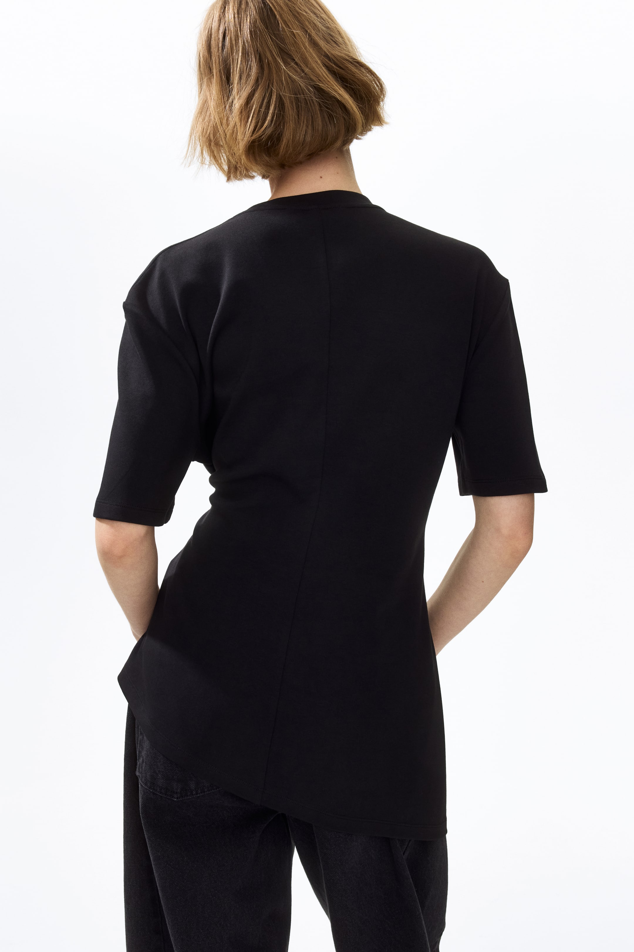 Draped-Detail Asymmetric Top
