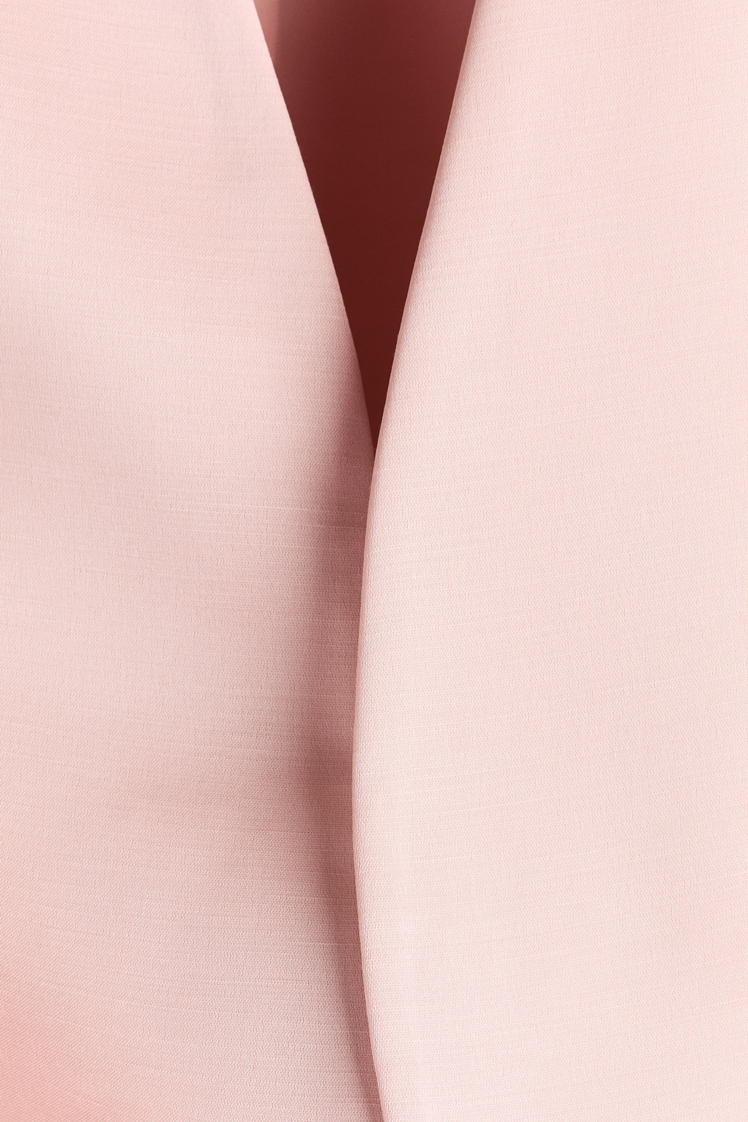 Collarless Satin Blazer - Light pink - 4