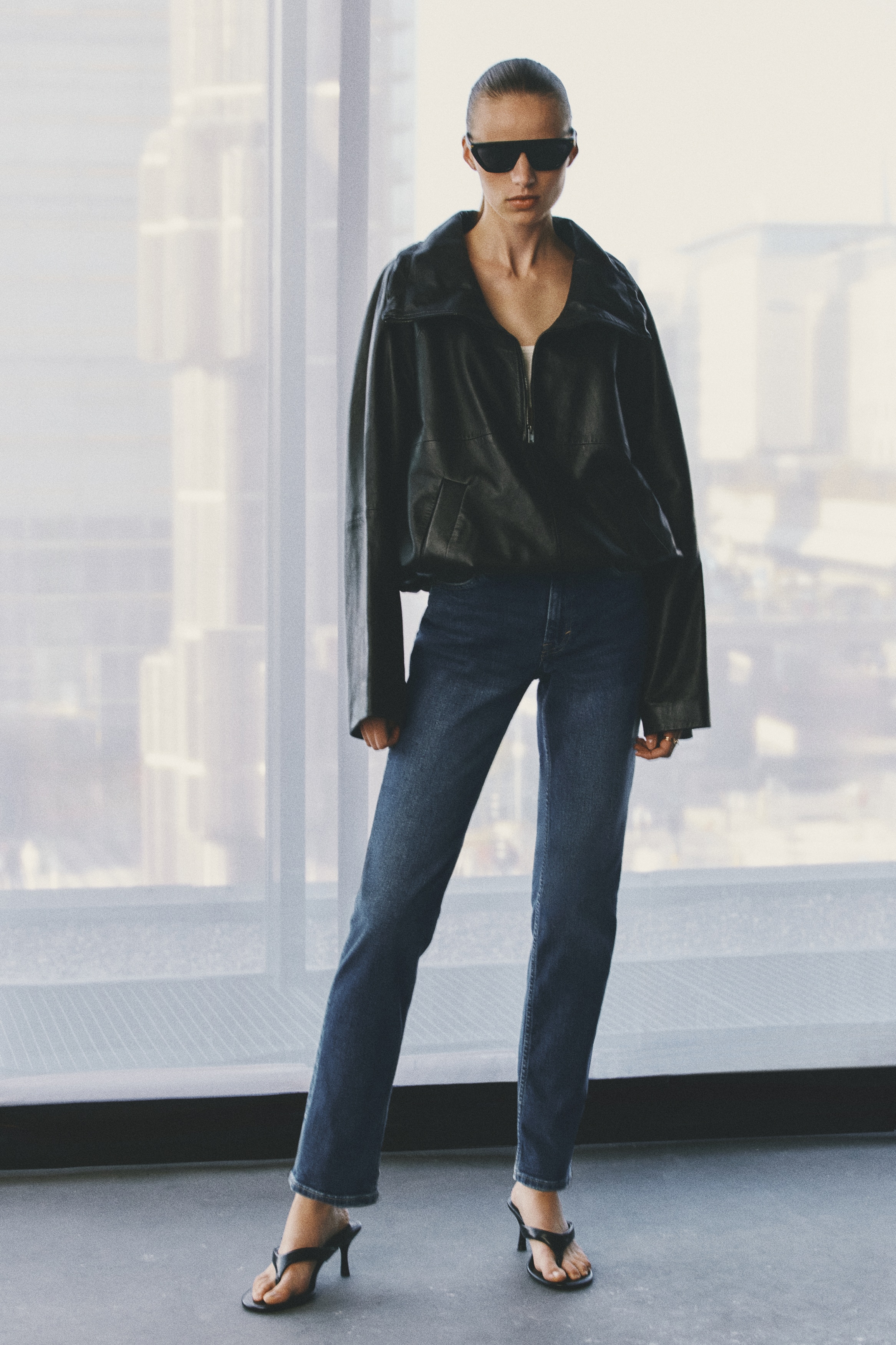 Slim Regular Waist Jeans - Azul denim