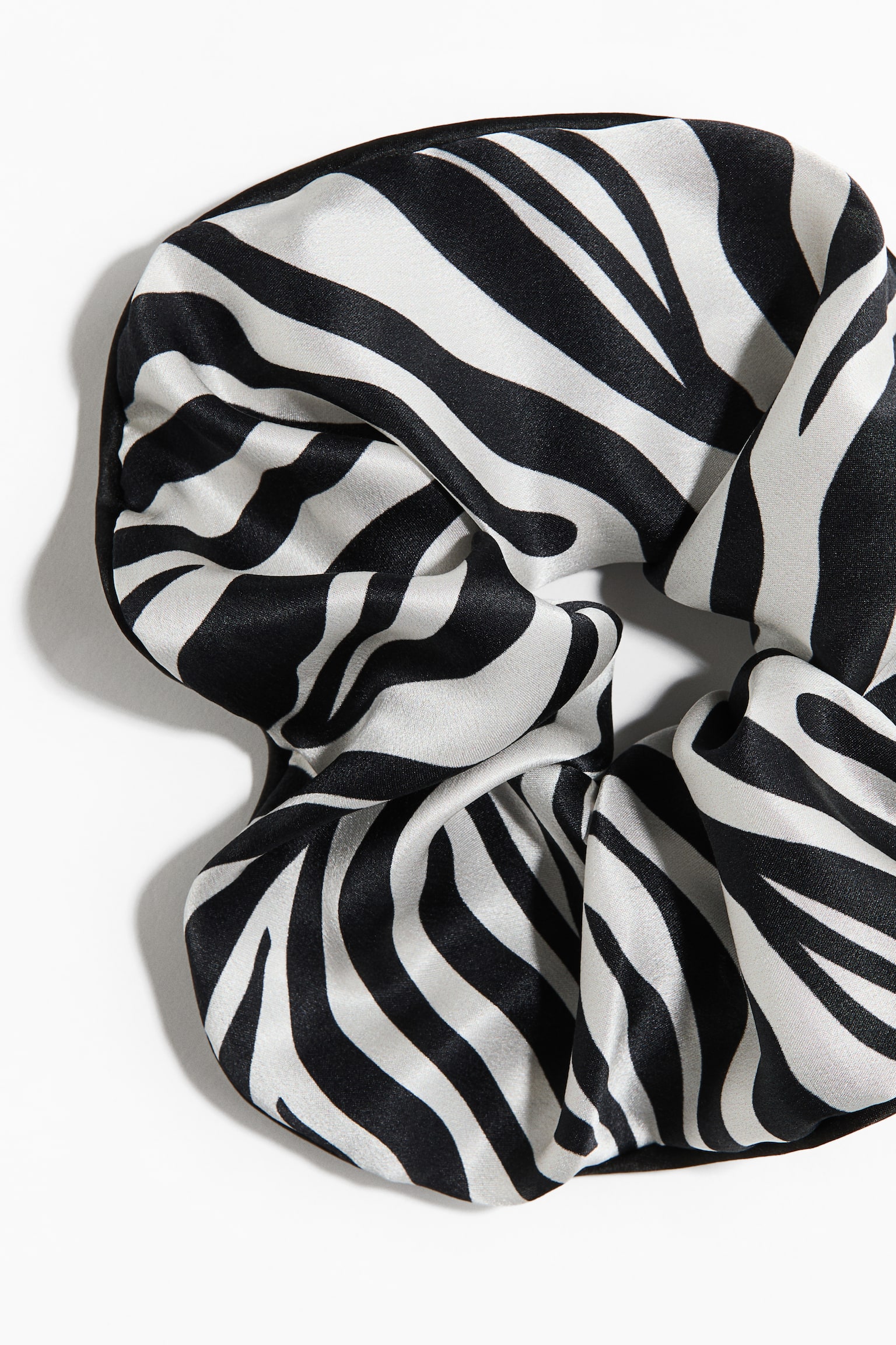 Jedwabna gumka do włosów - Kremowy/Zeberka/Kremowy/Czarne paski/Ciemnobrązowy - 2