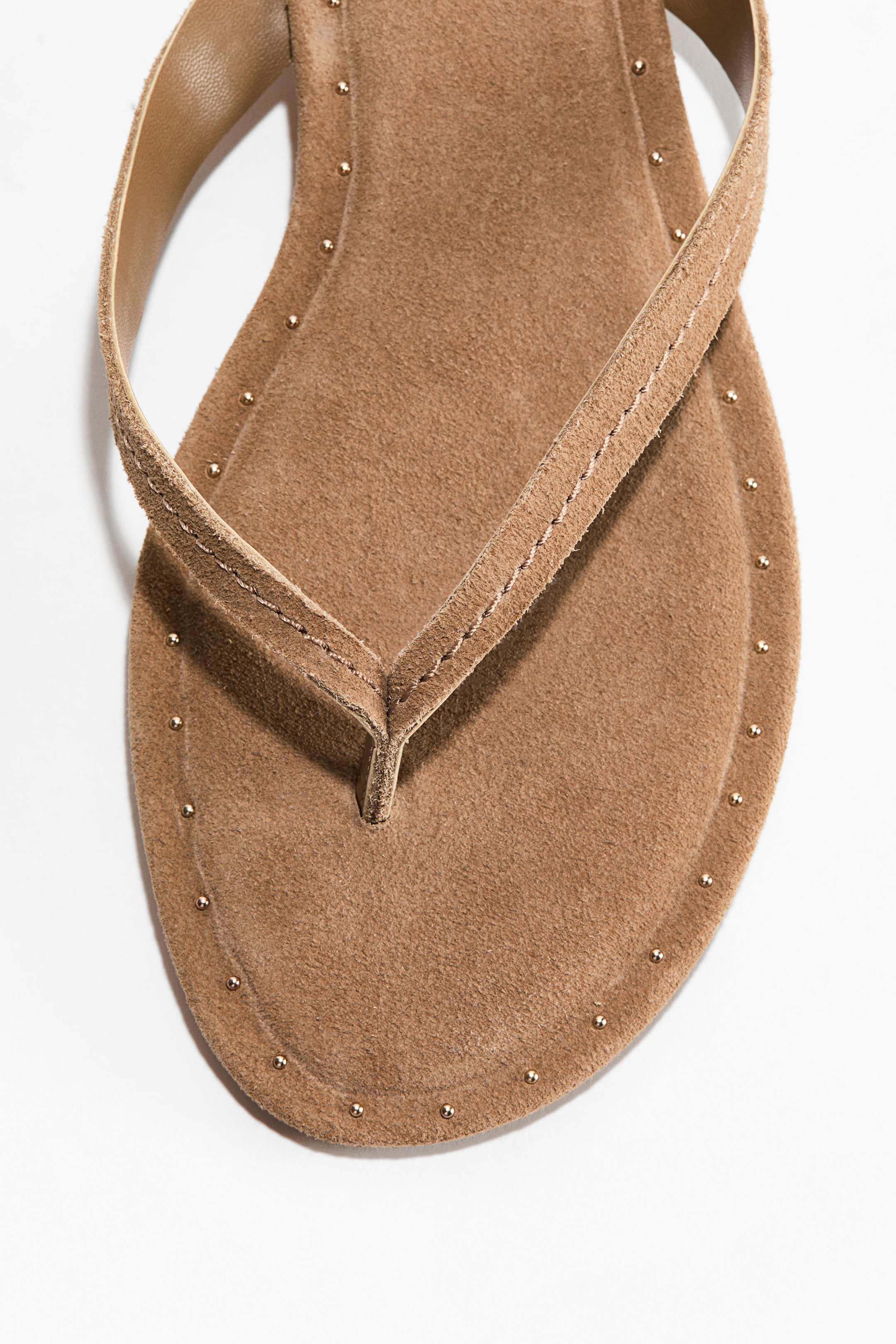 Sandales en daim à détail frangé