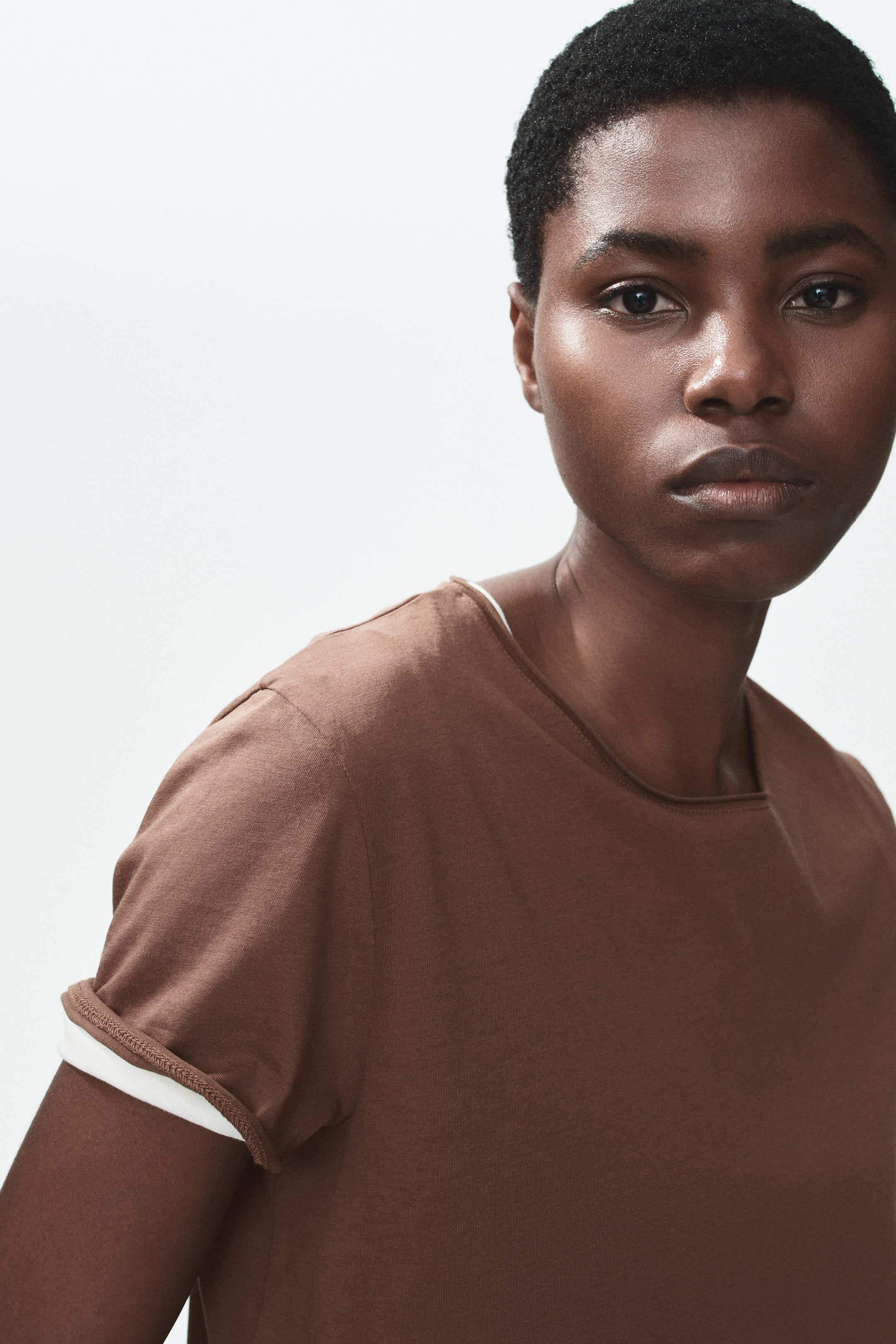 Rolled-Edge T-Shirt