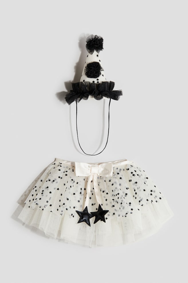 Disfraz de 2 piezas - Negro/Blanco - 1