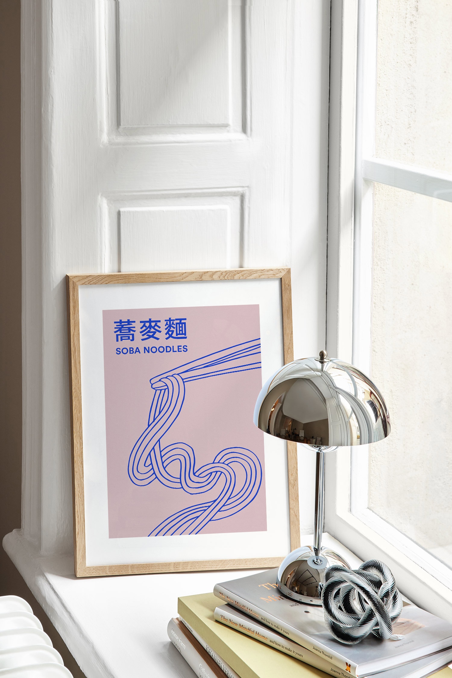 Soba Noodles Poster - Pink/blue