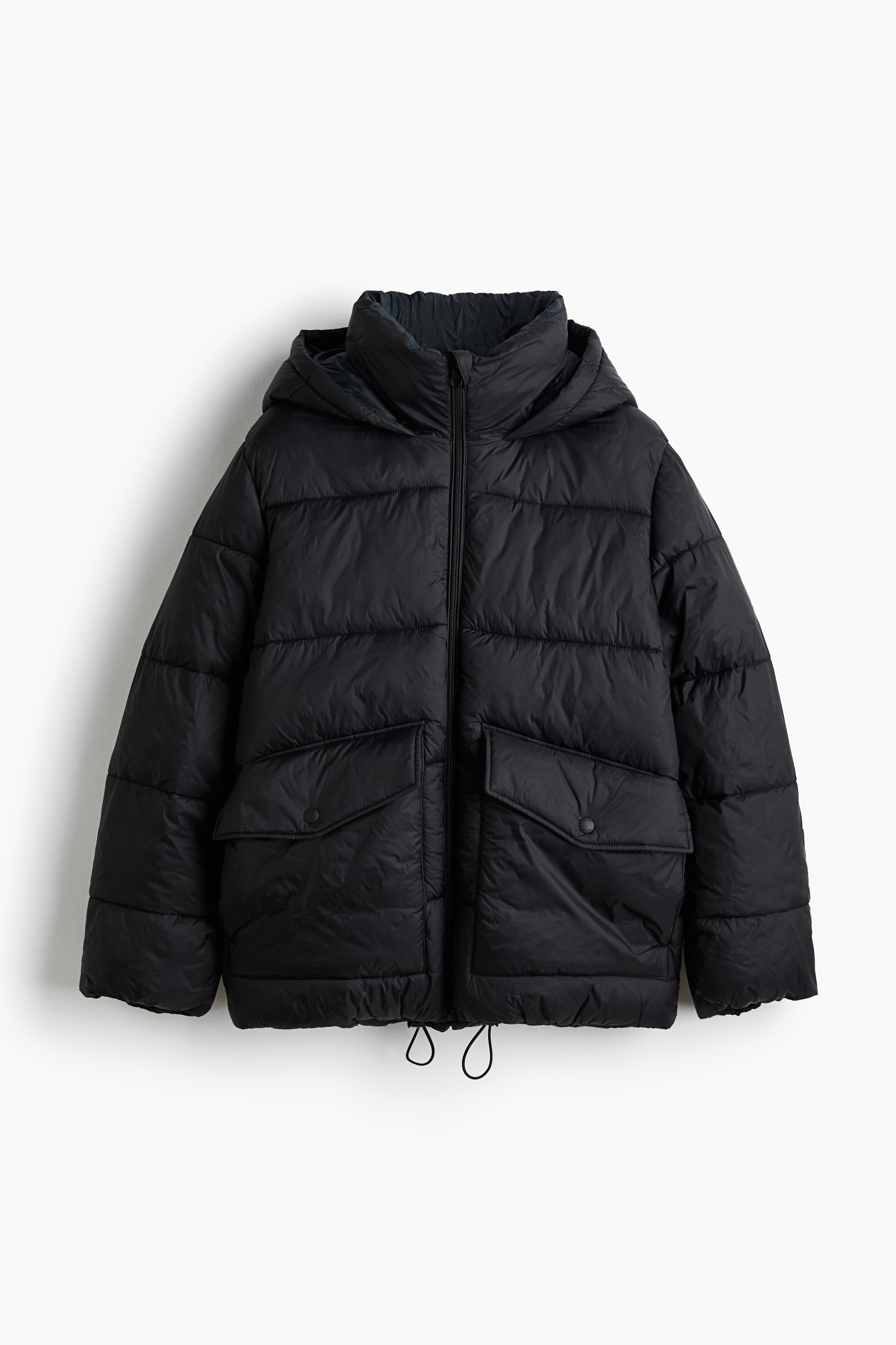 H & M - Oversized Puffer Jacket - Schwarz - Damen