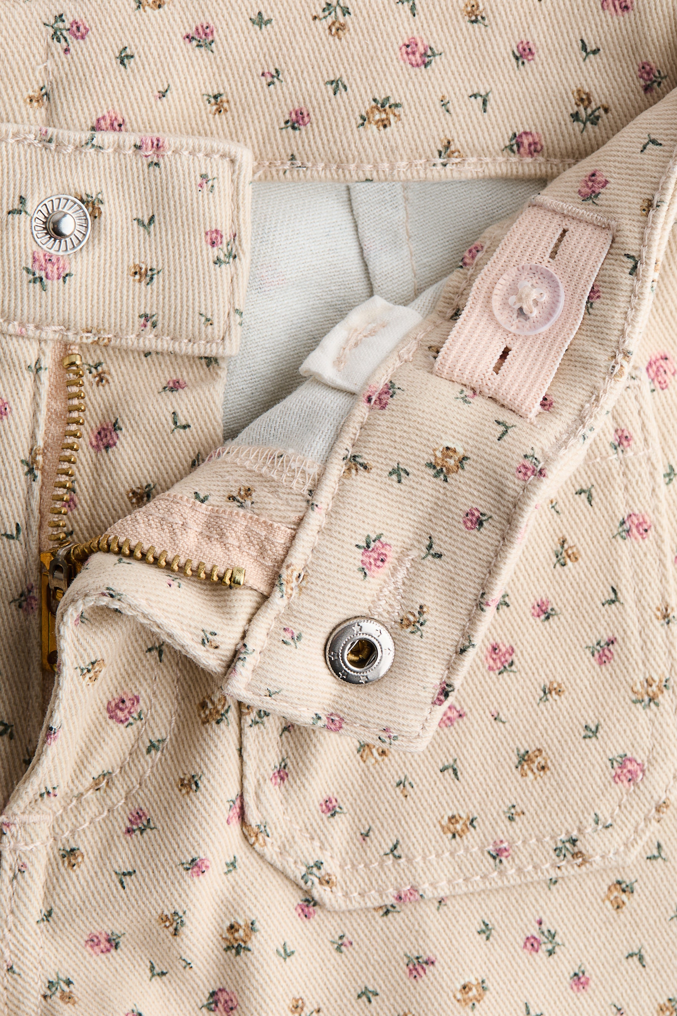 View larger image: Flared Jeans - Beige/floral - Kids | H&M US 3