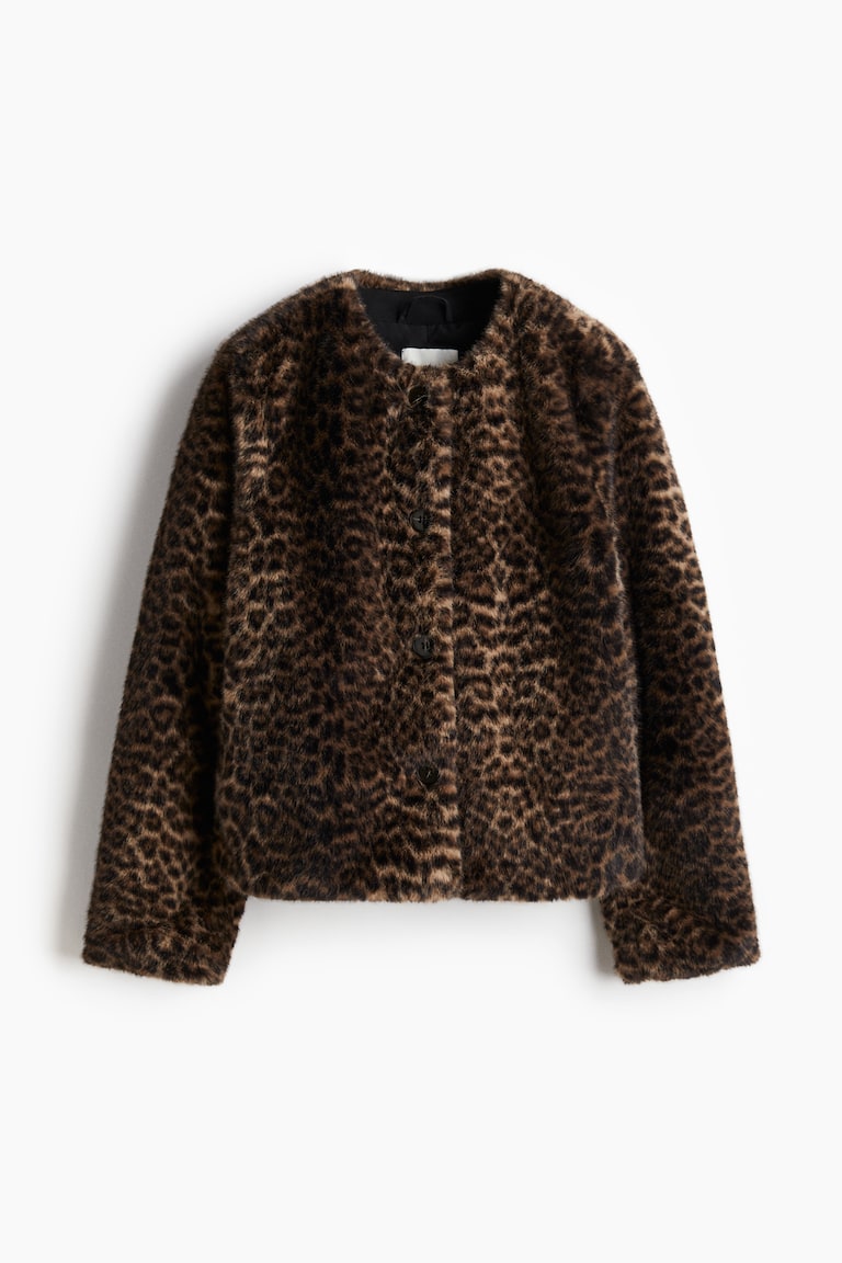 Jacket Beige/leopard print Ladies H&M US